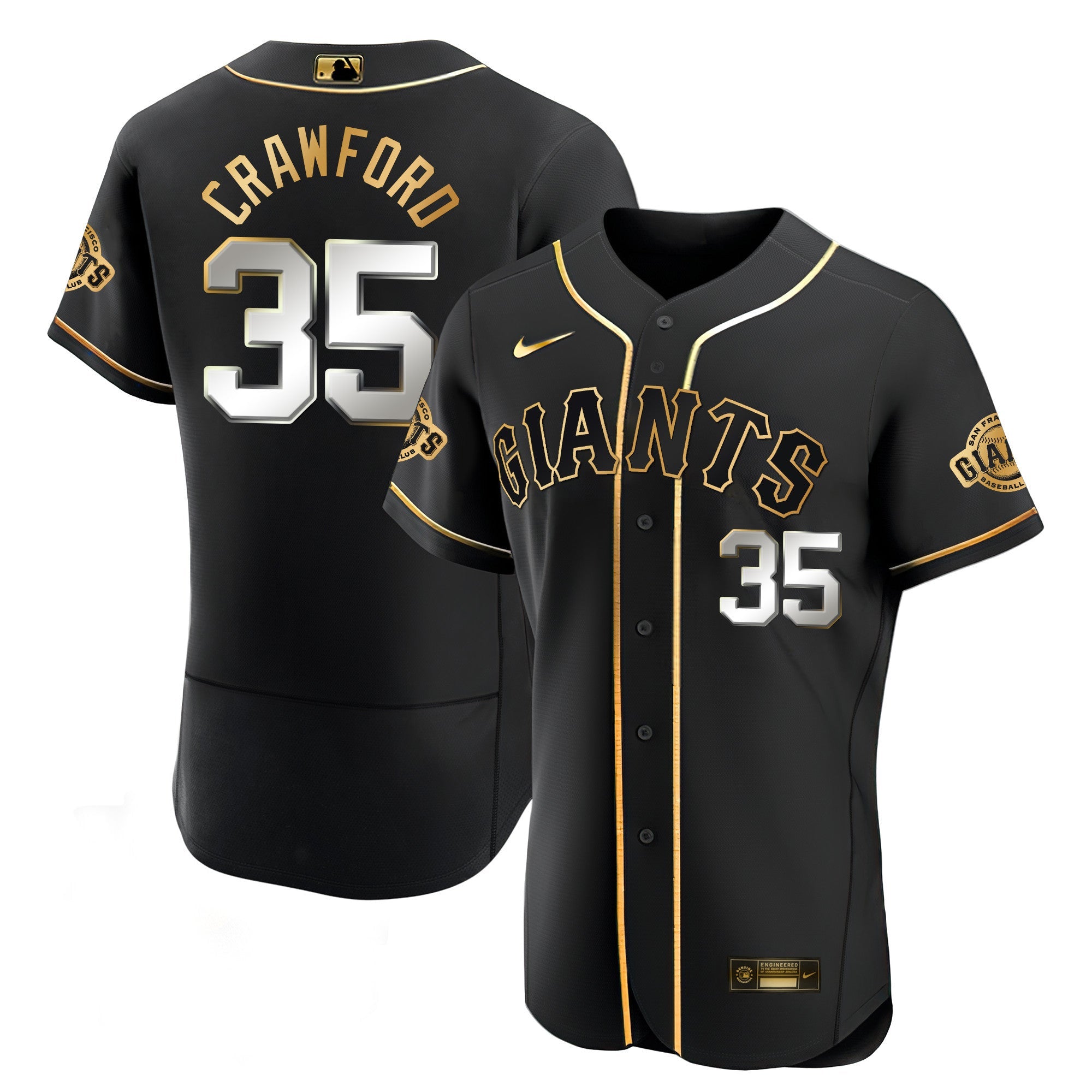 Men’s San Francisco Black Limited & Gold Jersey