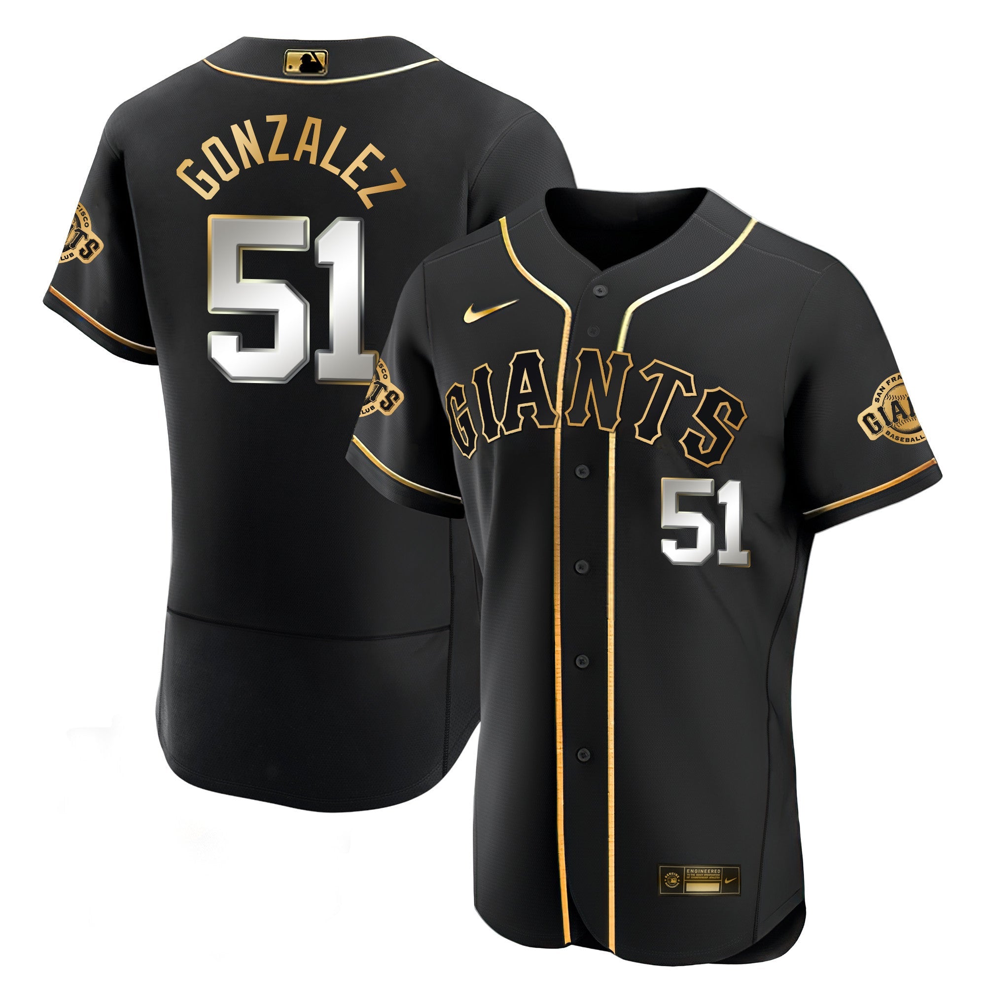 Men’s San Francisco Black Limited & Gold Jersey