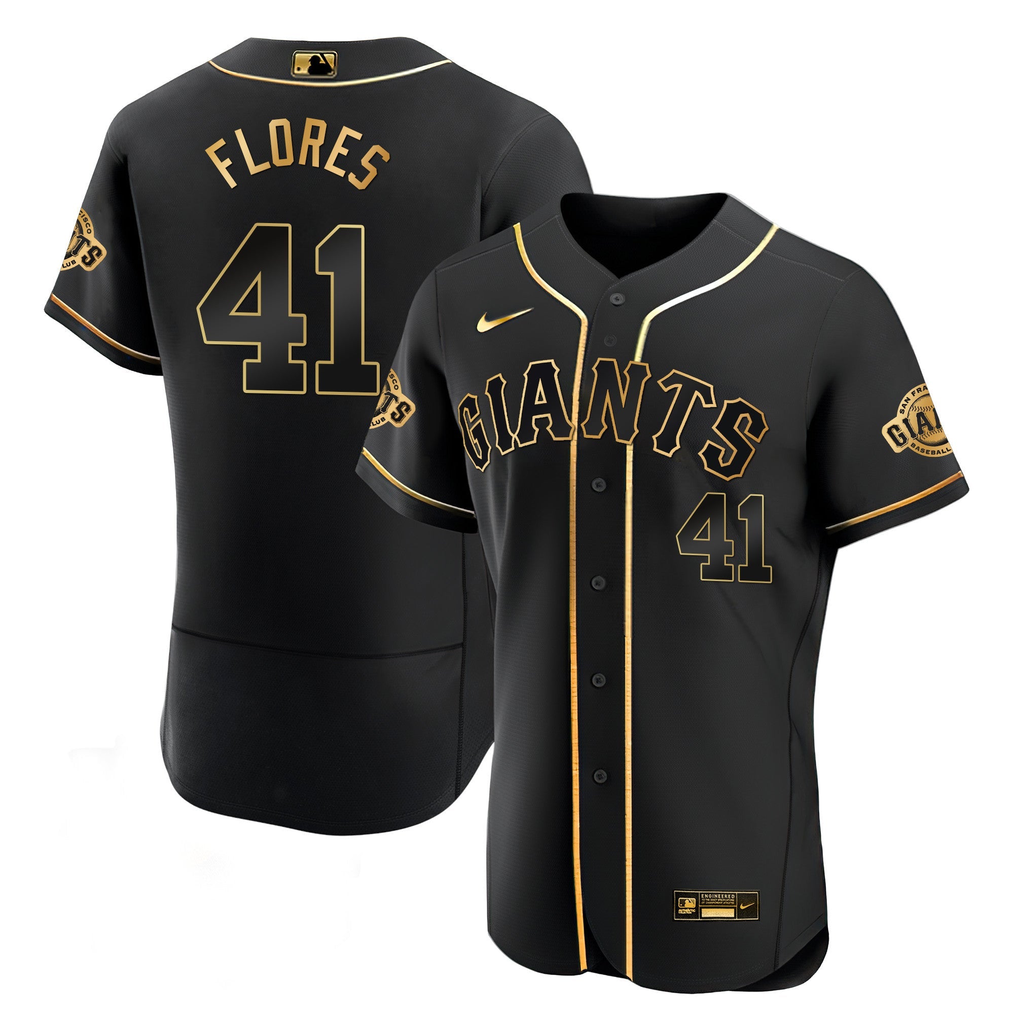 Men’s San Francisco Black Limited & Gold Jersey