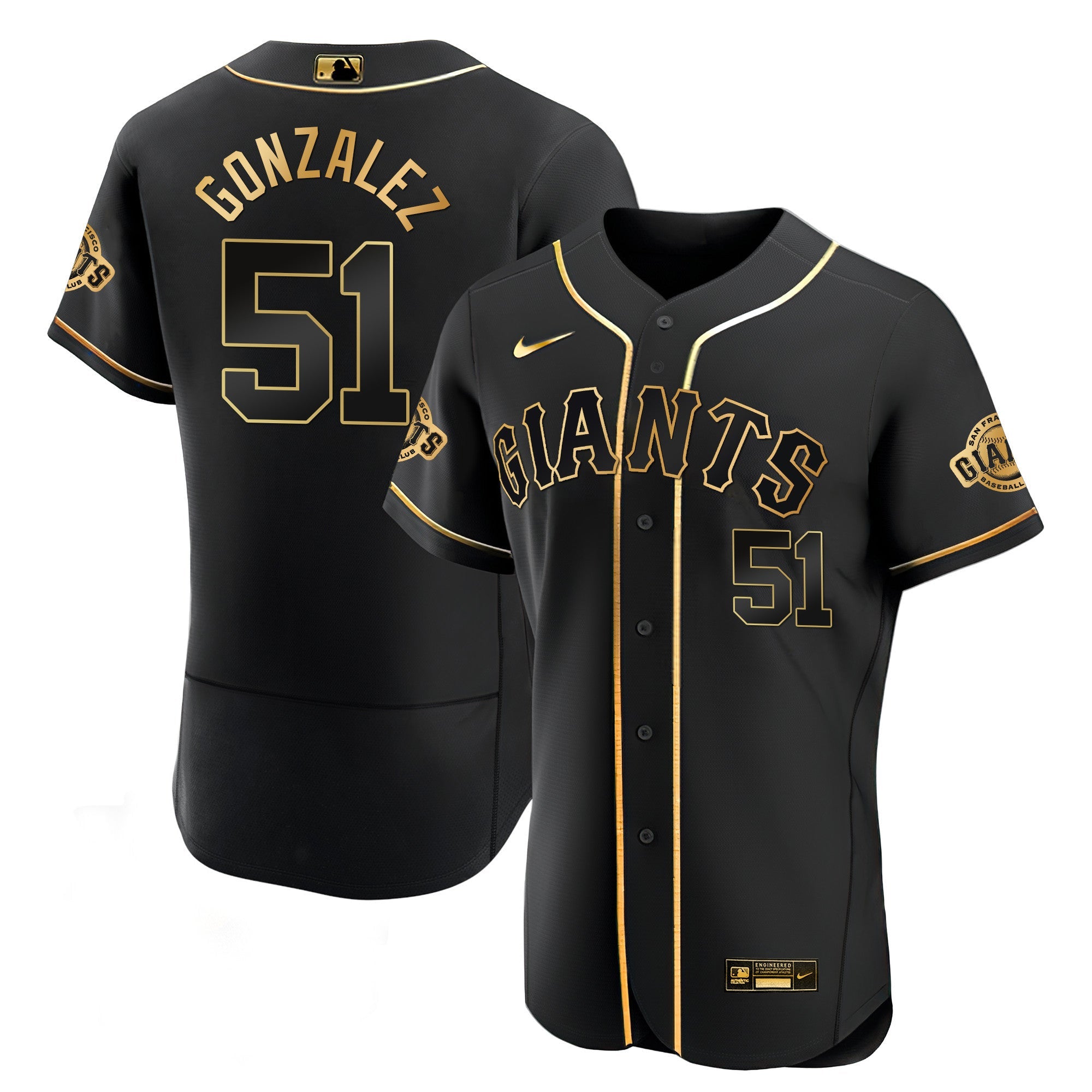 Men’s San Francisco Black Limited & Gold Jersey