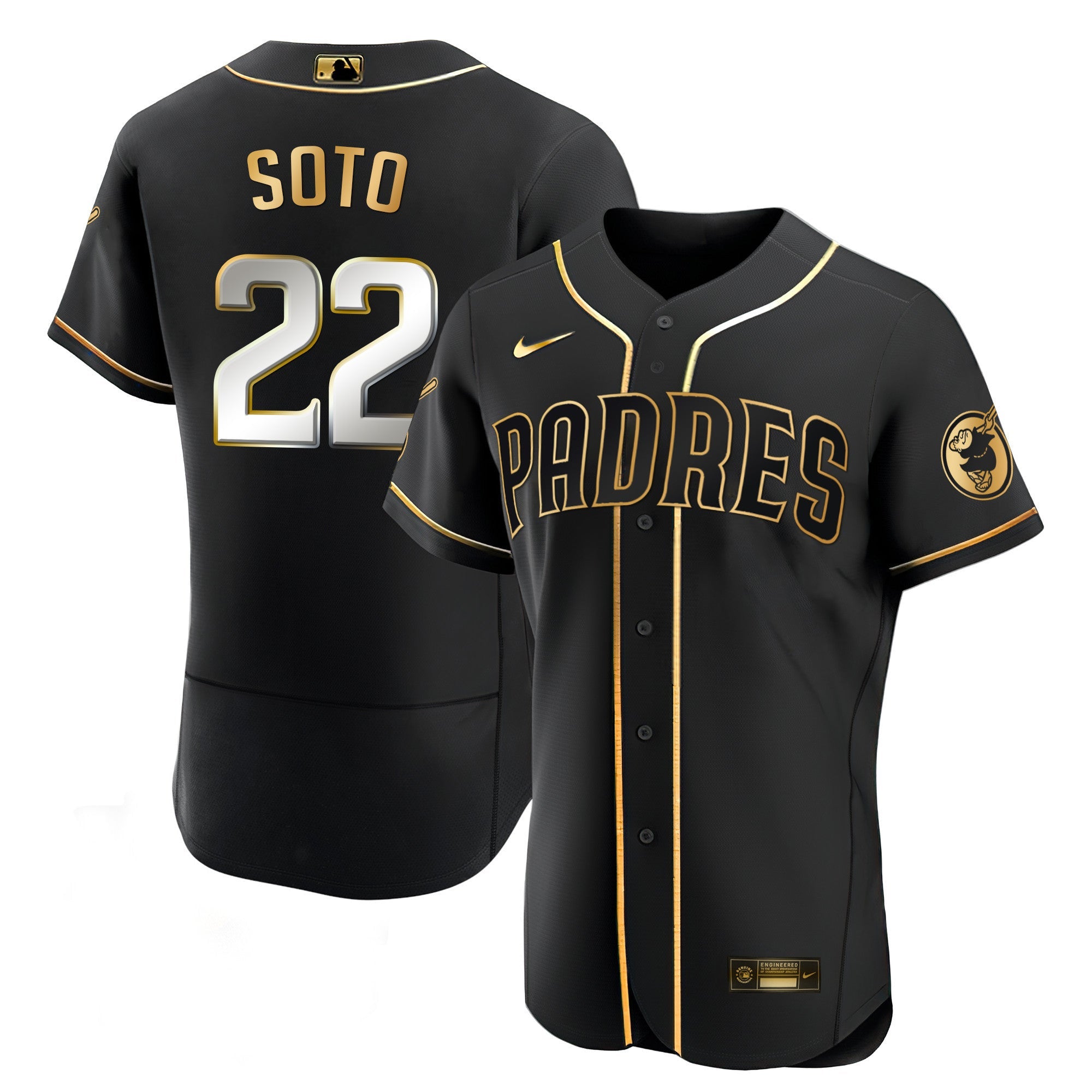 Men’s San Diego Black Limited & Gold Jersey