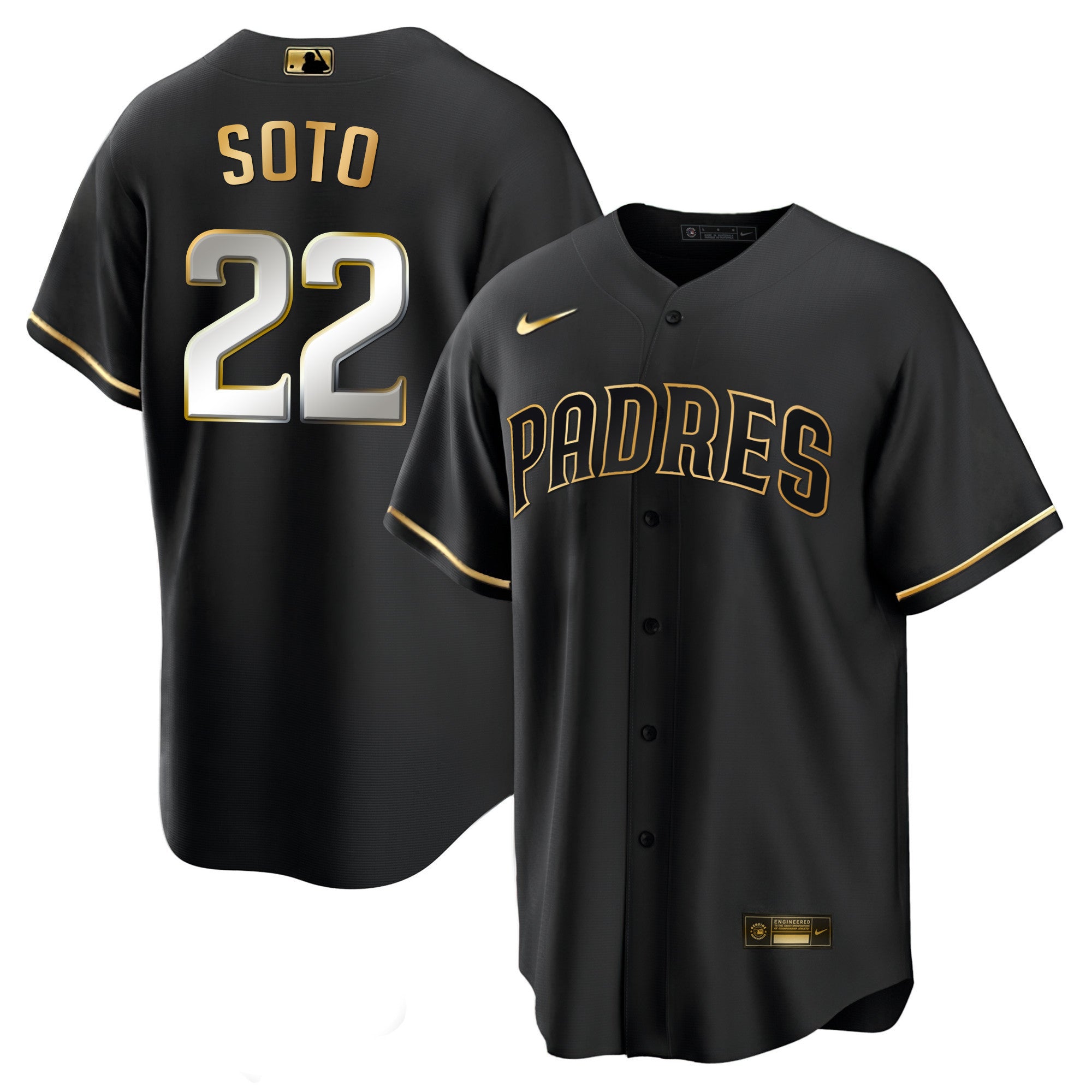 Men’s San Diego Black Limited & Gold Jersey