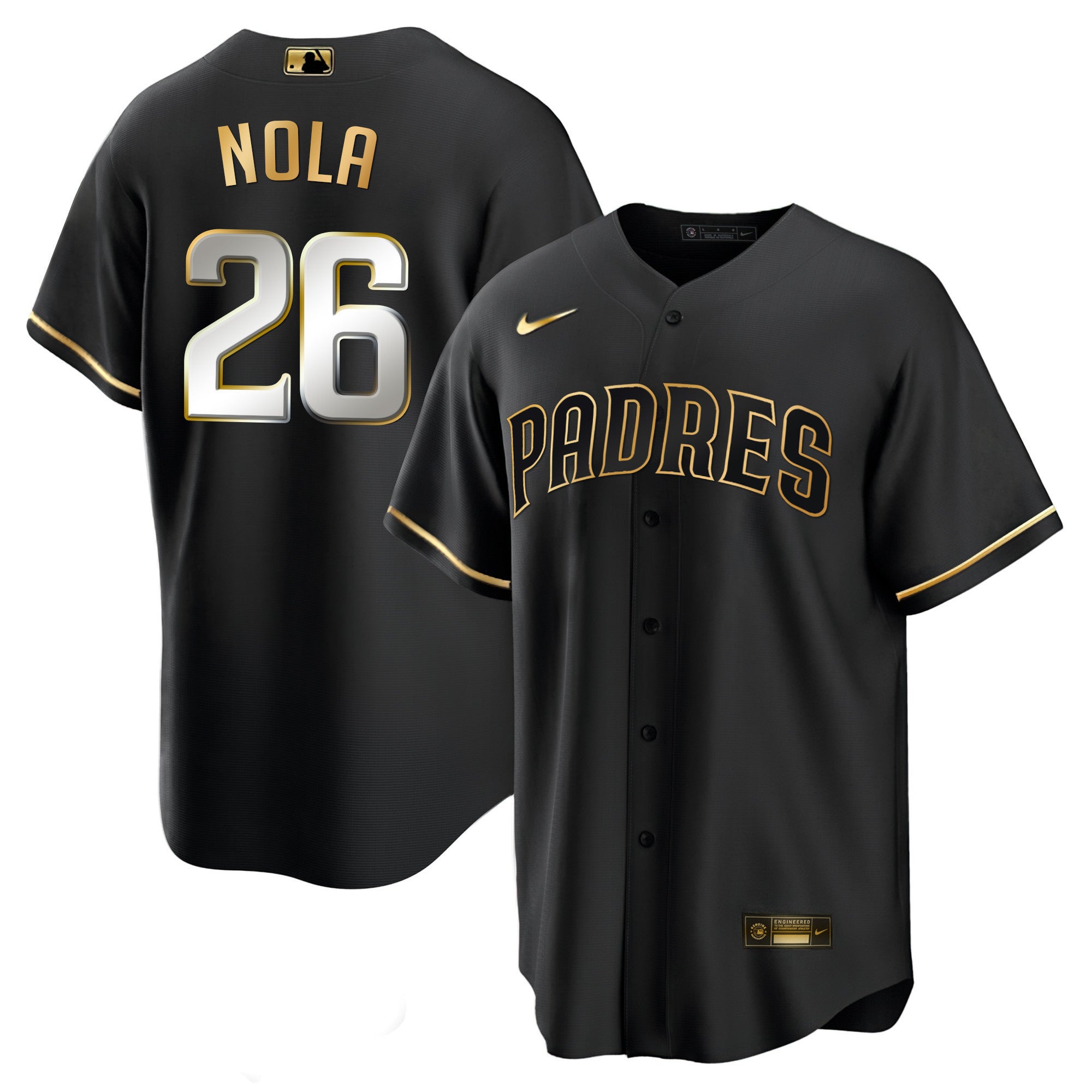 Men’s San Diego Black Limited & Gold Jersey