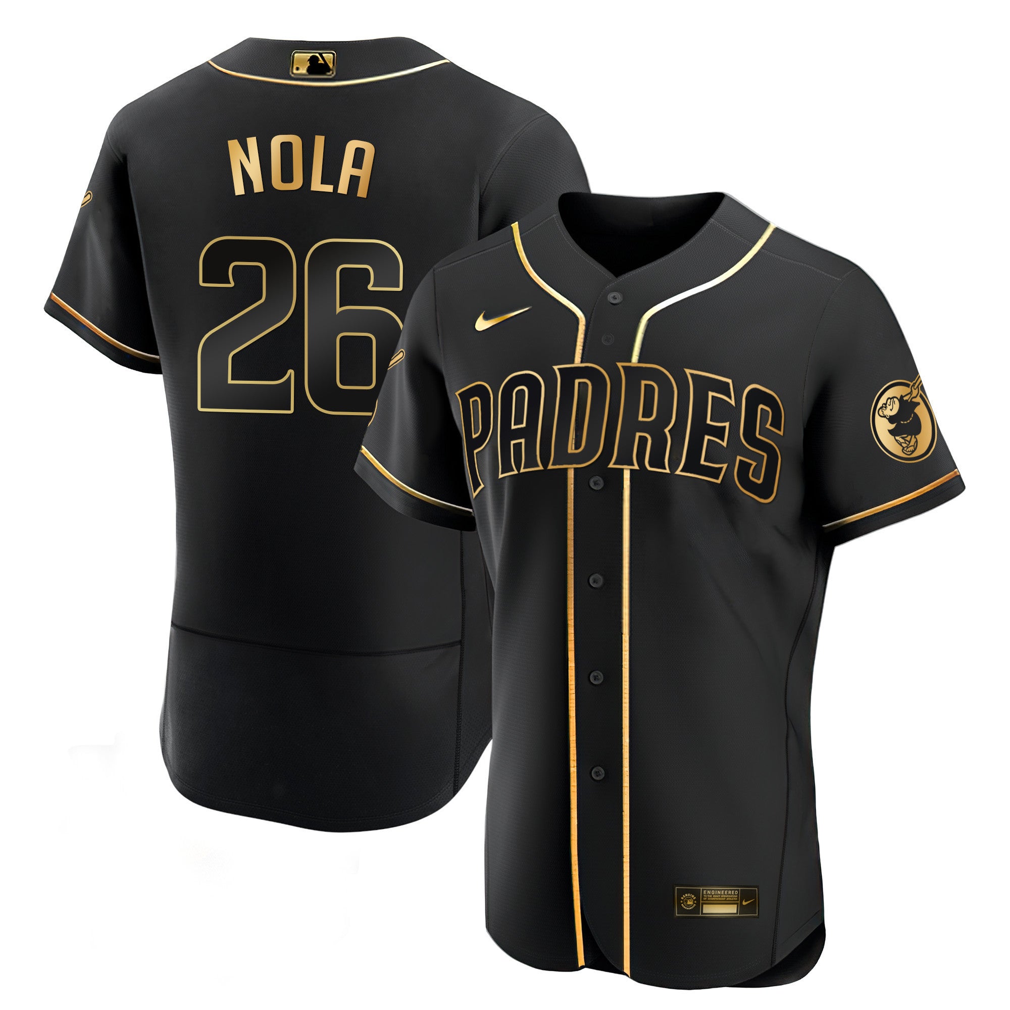 Men’s San Diego Black Limited & Gold Jersey