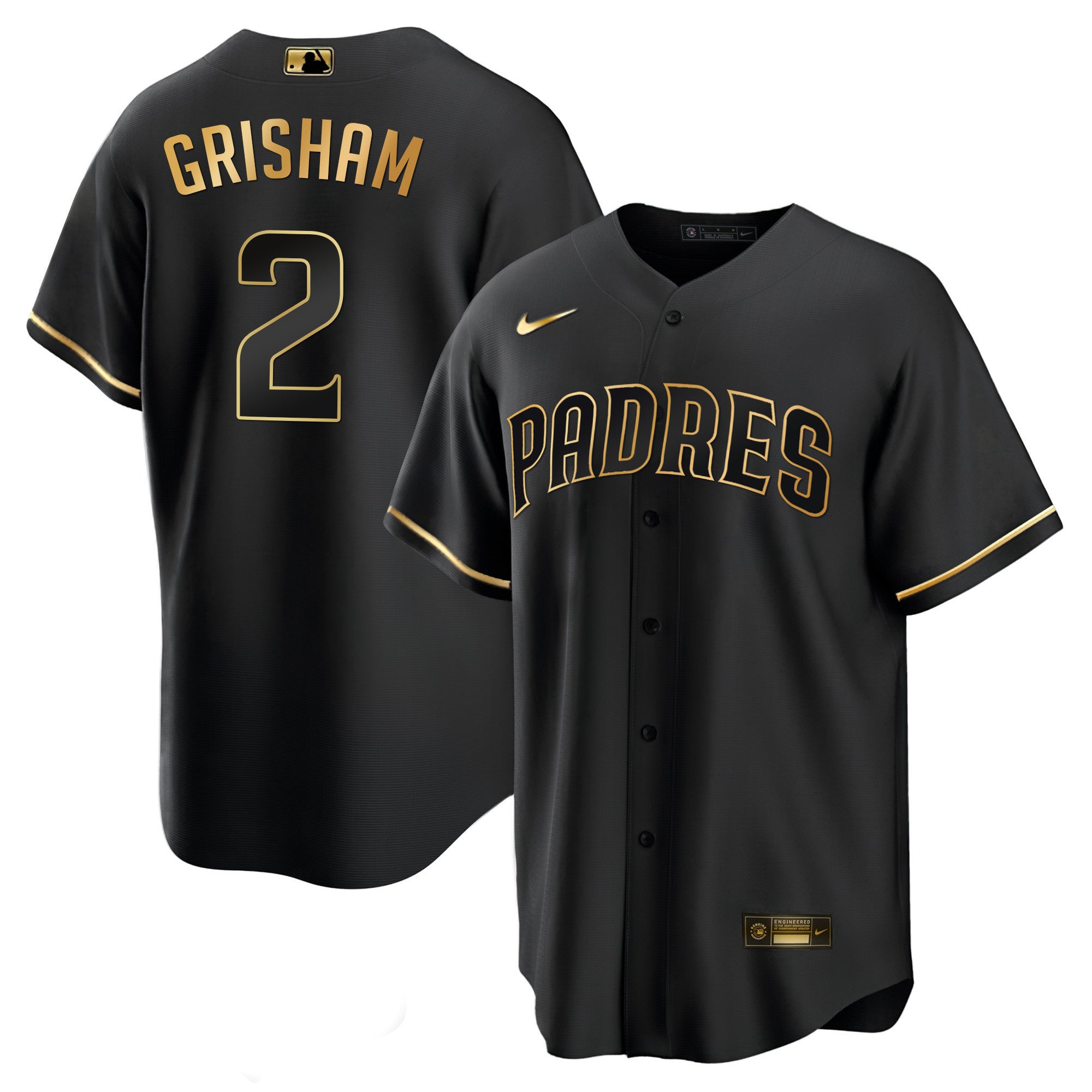 Men’s San Diego Black Limited & Gold Jersey