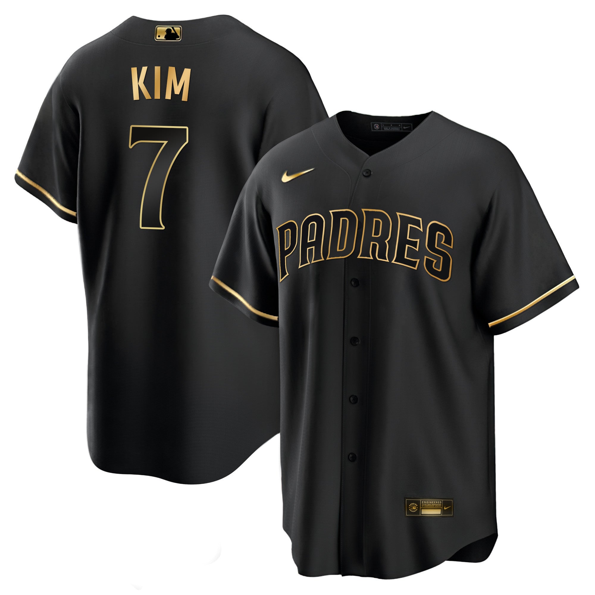 Men’s San Diego Black Limited & Gold Jersey