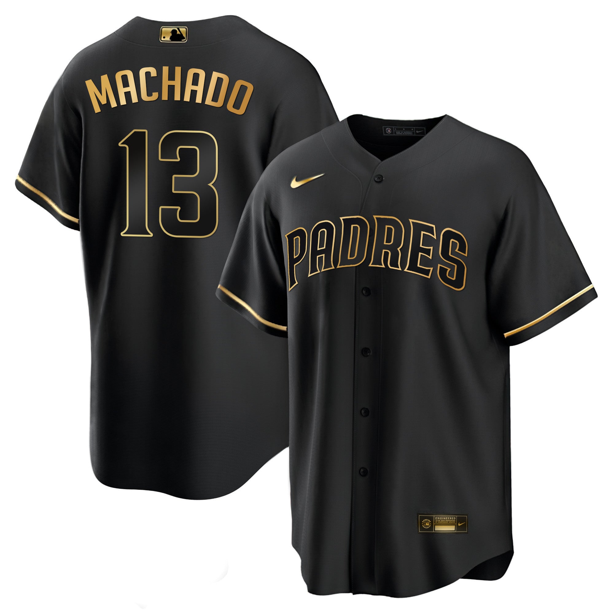 Men’s San Diego Black Limited & Gold Jersey