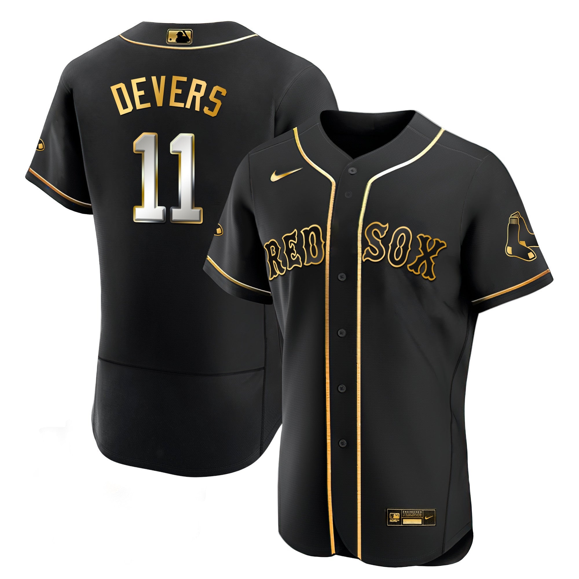 Men’s Boston Black Limited & Gold Jersey
