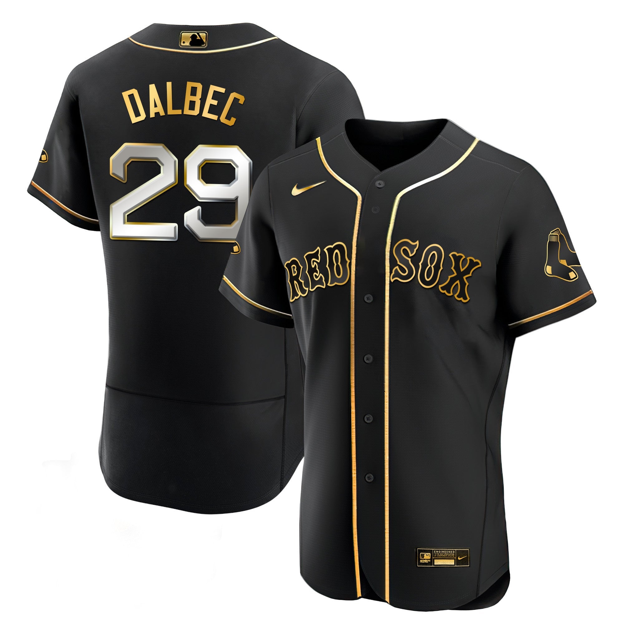 Men’s Boston Black Limited & Gold Jersey