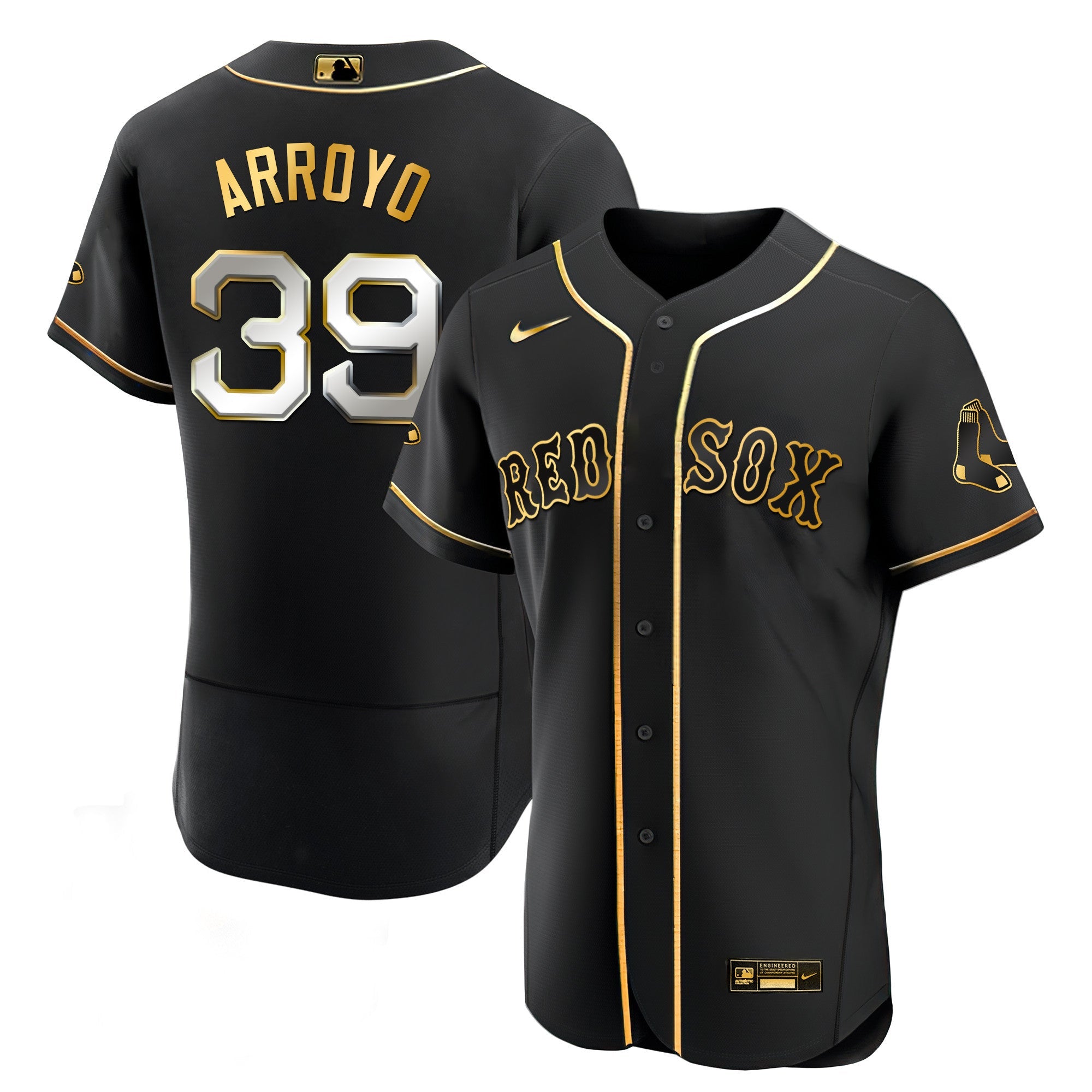Men’s Boston Black Limited & Gold Jersey