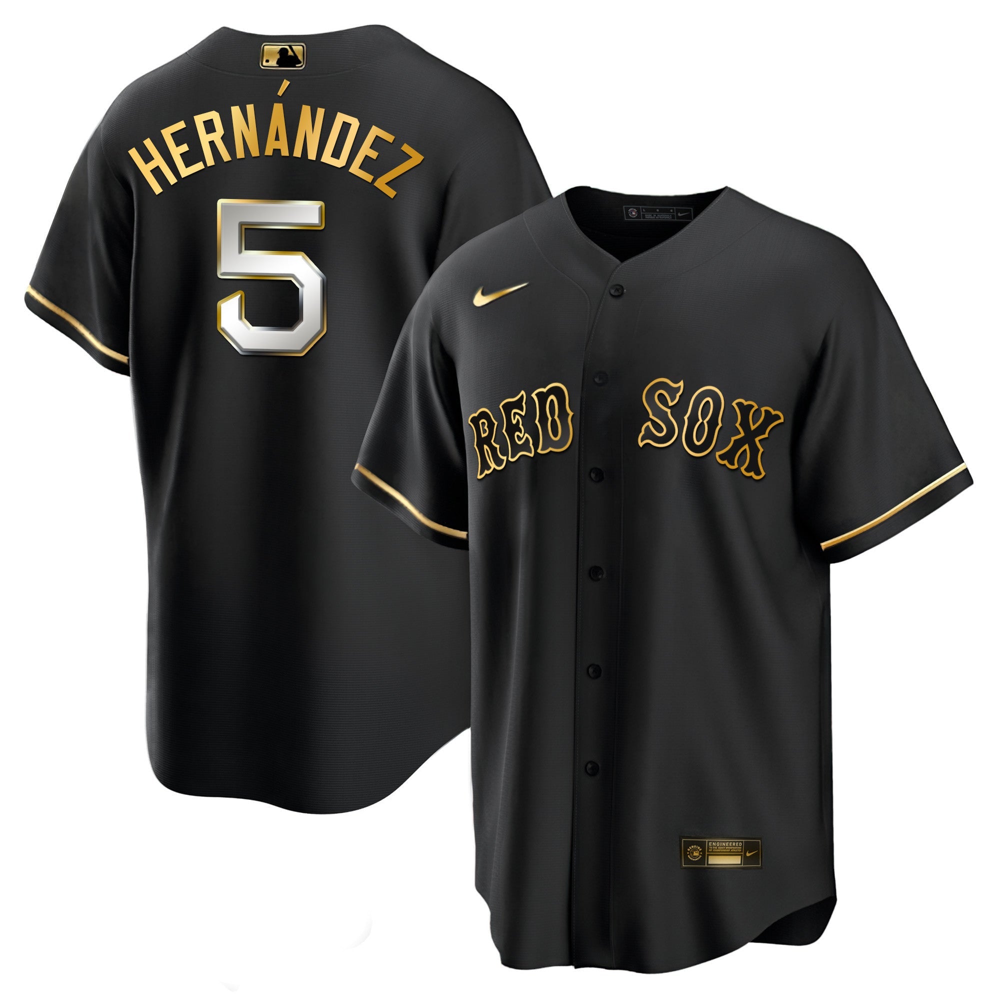 Men’s Boston Black Limited & Gold Jersey