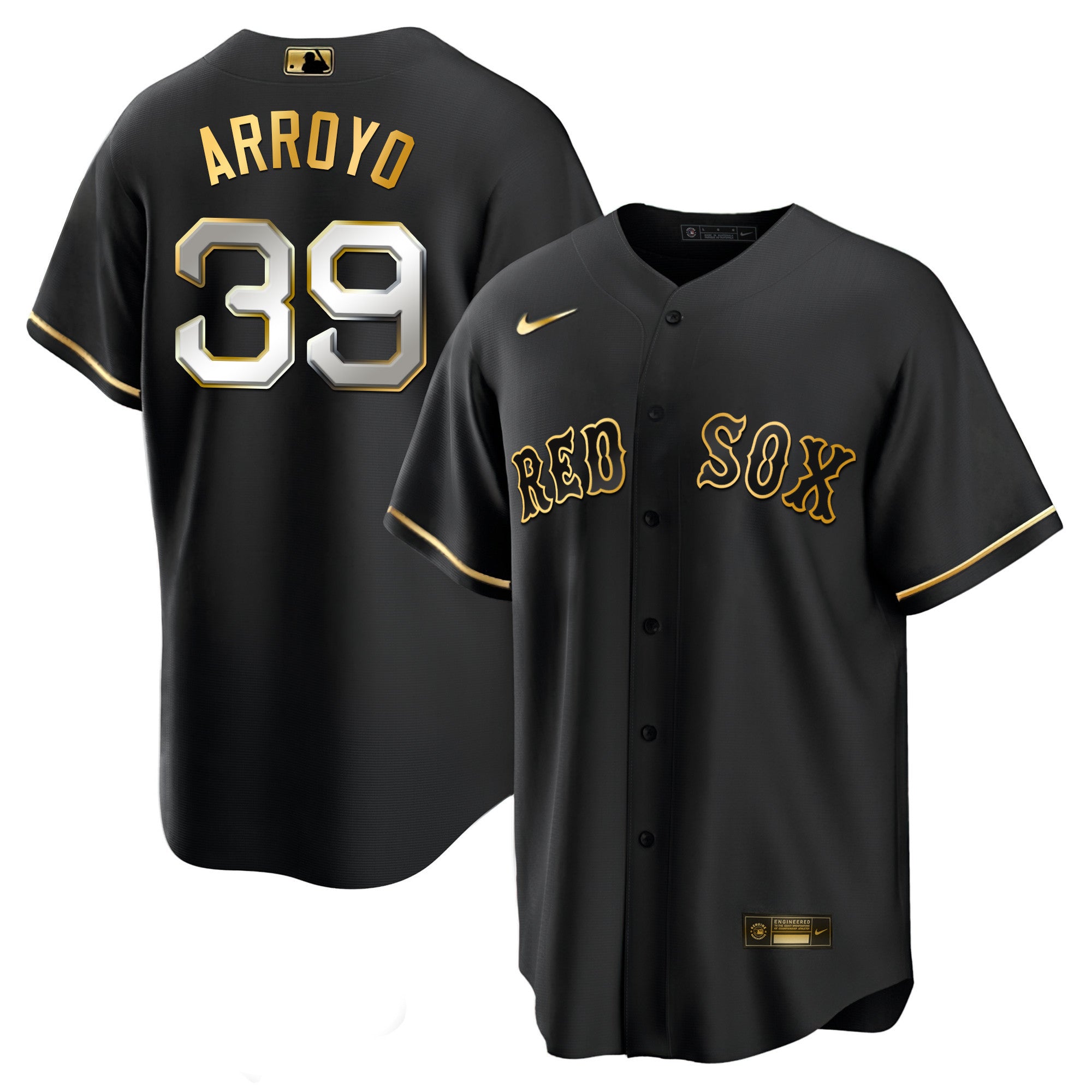 Men’s Boston Black Limited & Gold Jersey