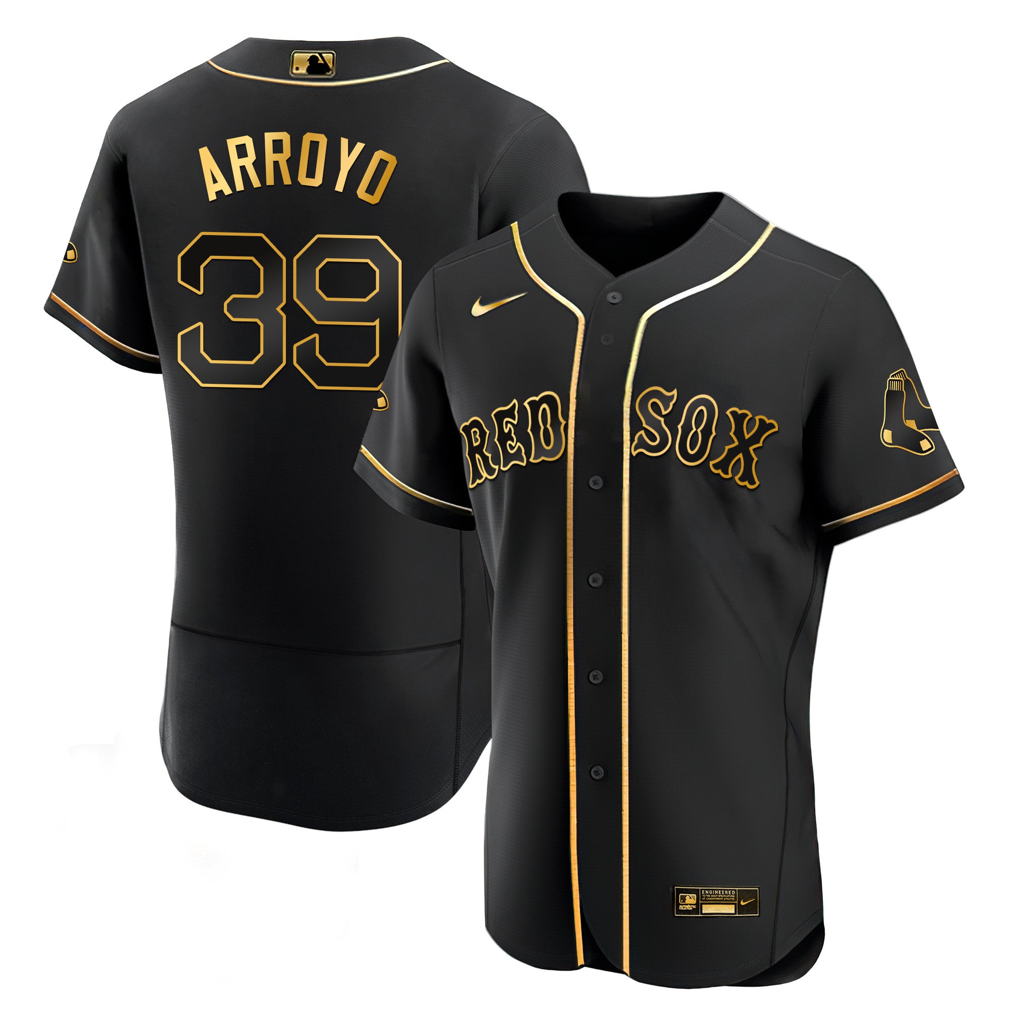 Men’s Boston Black Limited & Gold Jersey