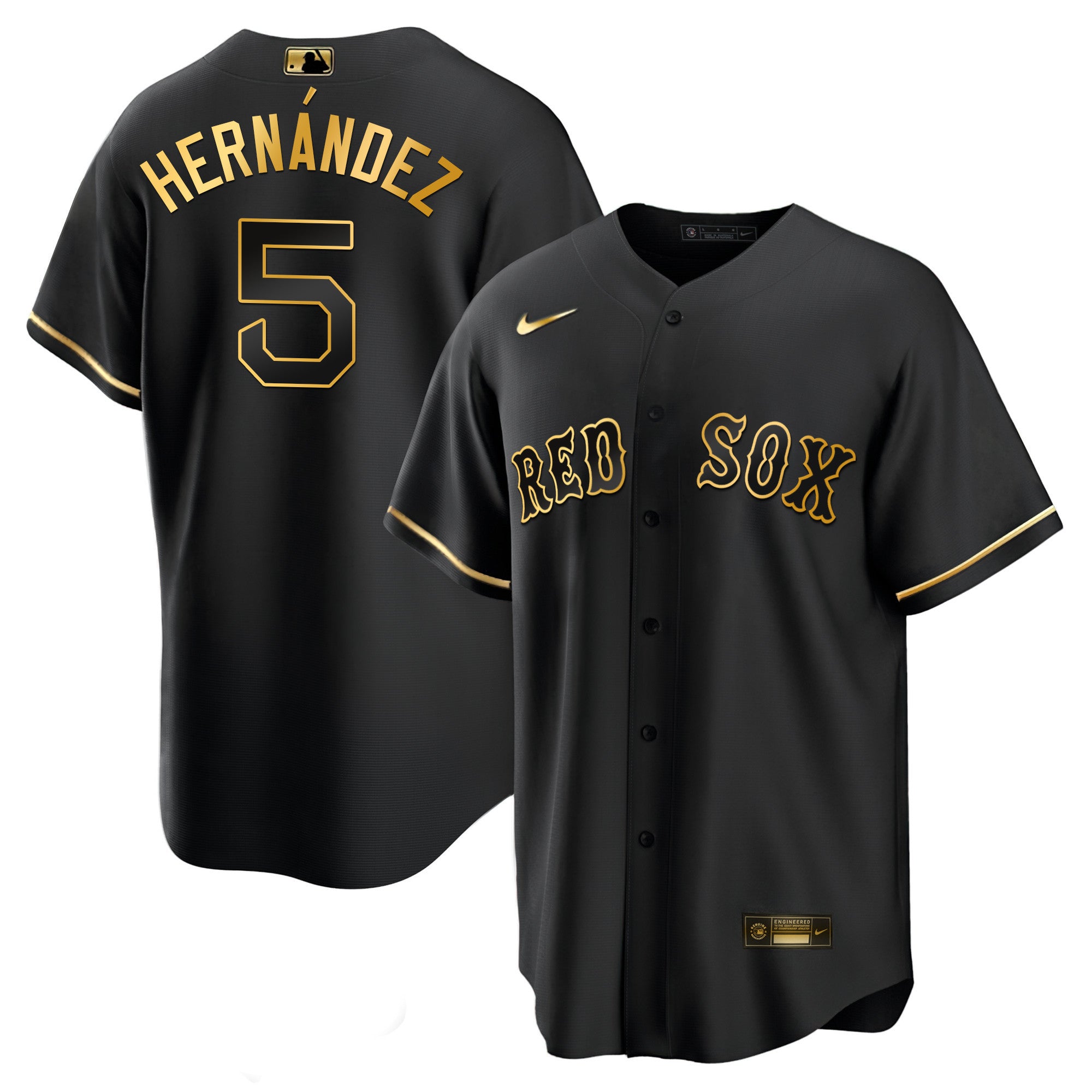 Men’s Boston Black Limited & Gold Jersey