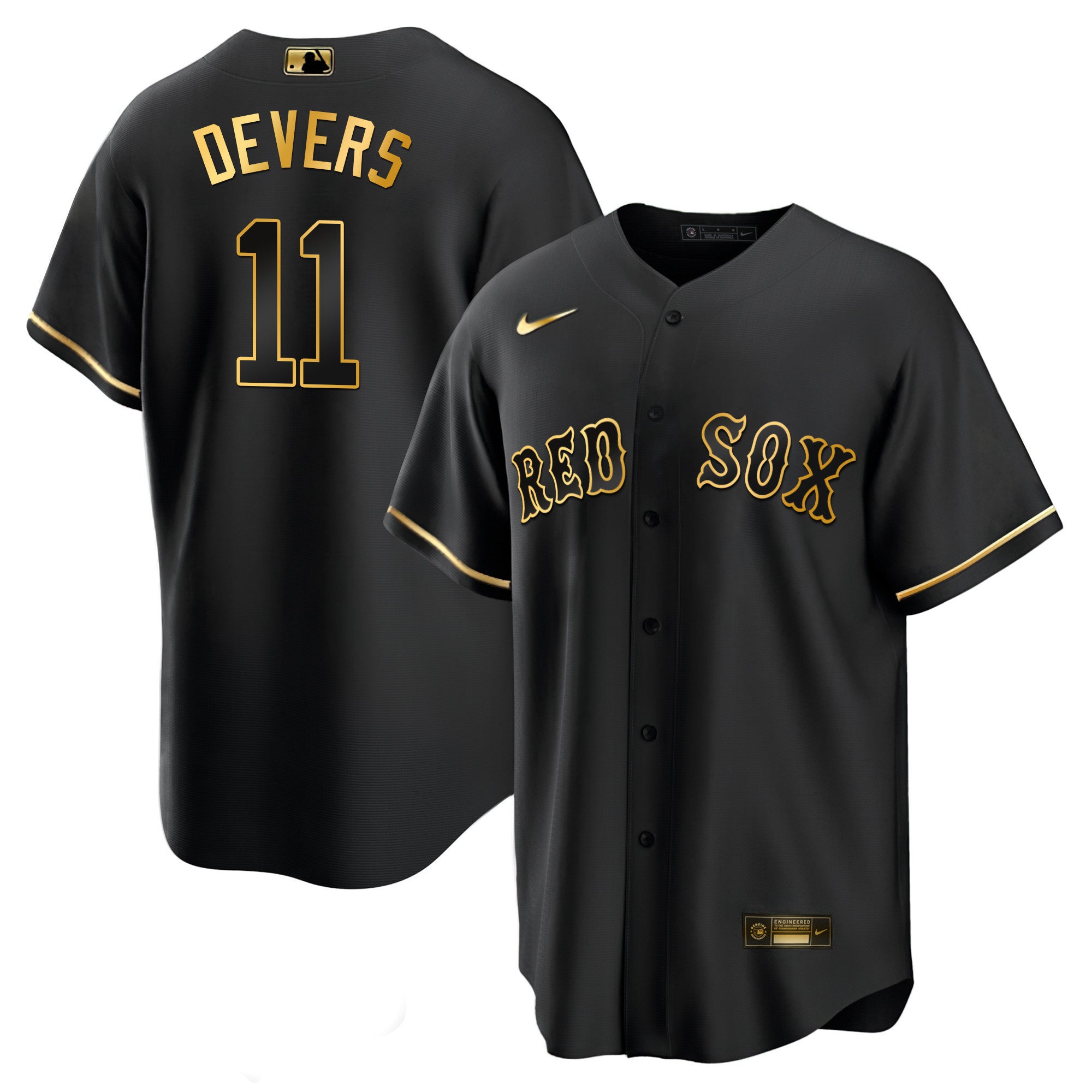 Men’s Boston Black Limited & Gold Jersey