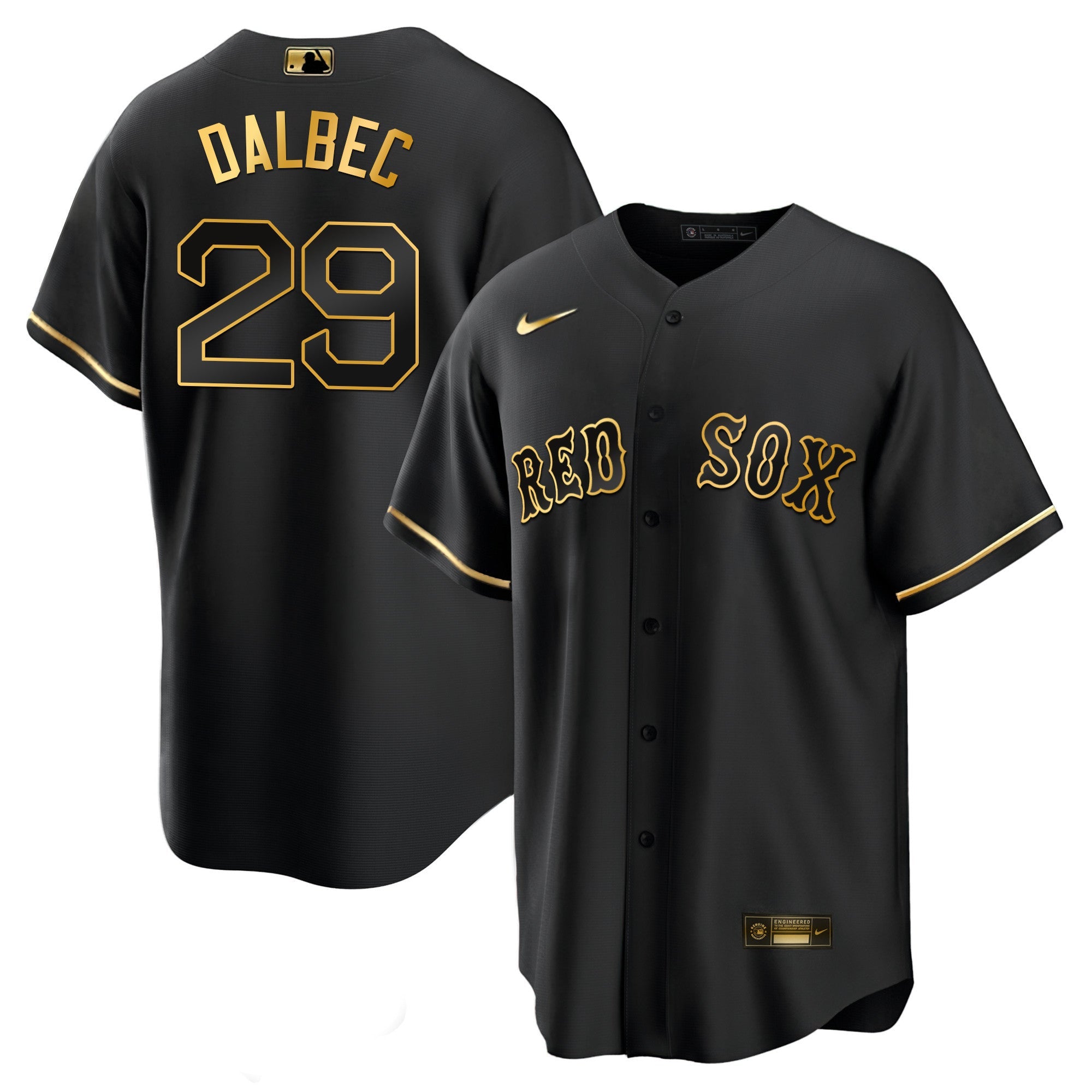 Men’s Boston Black Limited & Gold Jersey