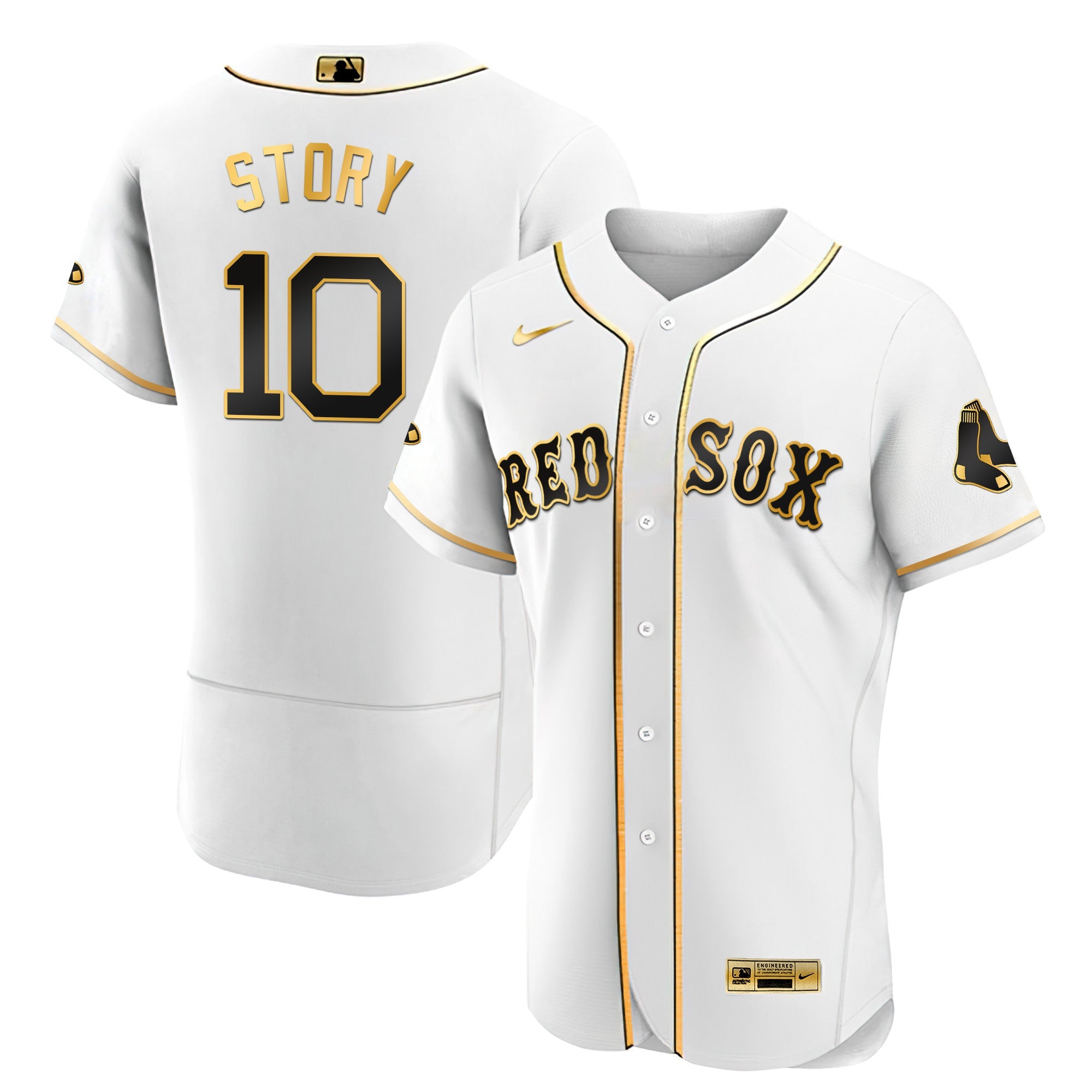 Men’s Boston Black Limited & Gold Jersey