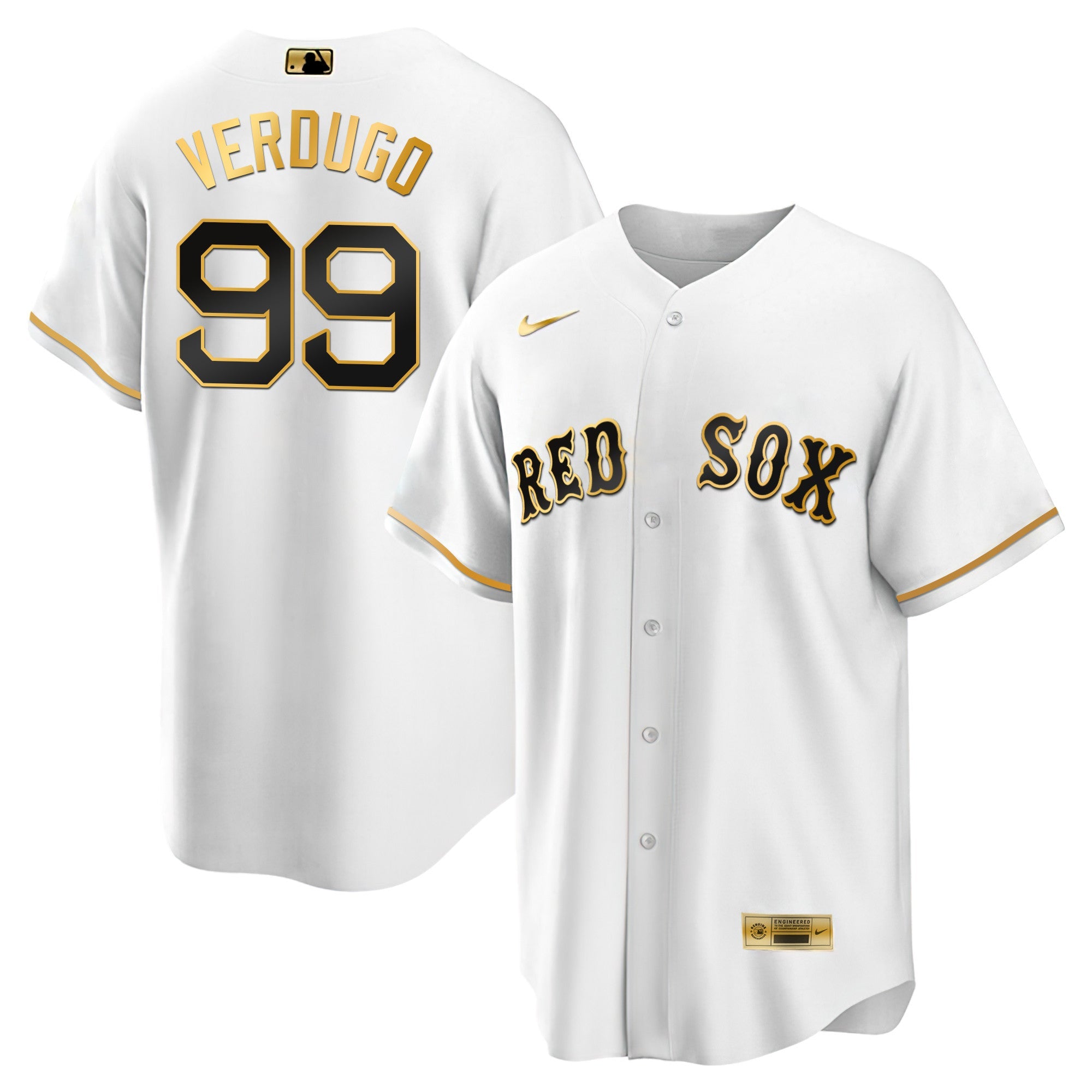 Men’s Boston Black Limited & Gold Jersey