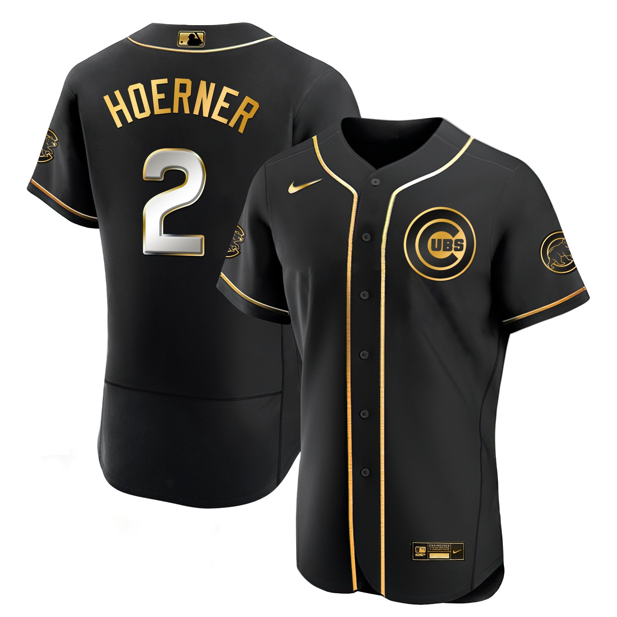 Men’s Chicago Black Limited & Gold Jersey