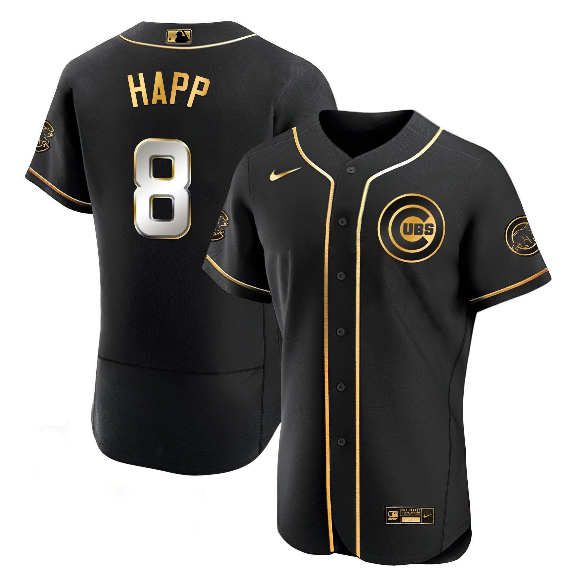 Men’s Chicago Black Limited & Gold Jersey