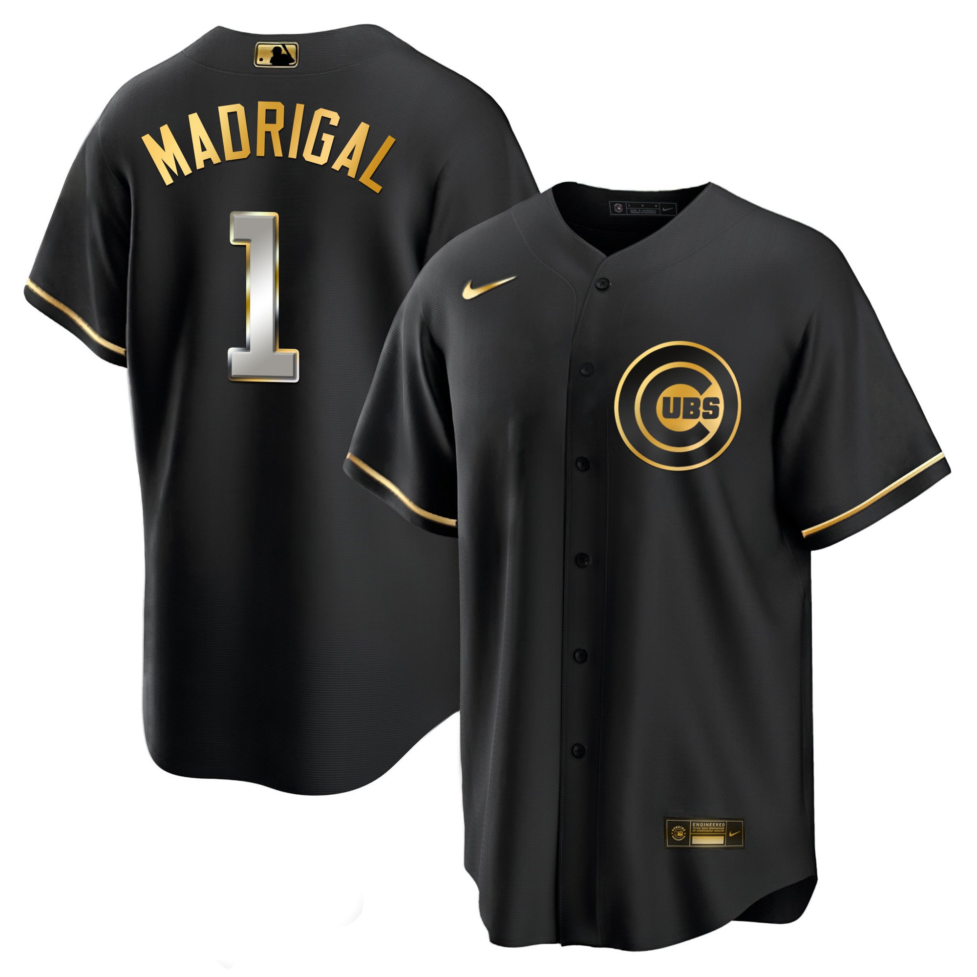 Men’s Chicago Black Limited & Gold Jersey