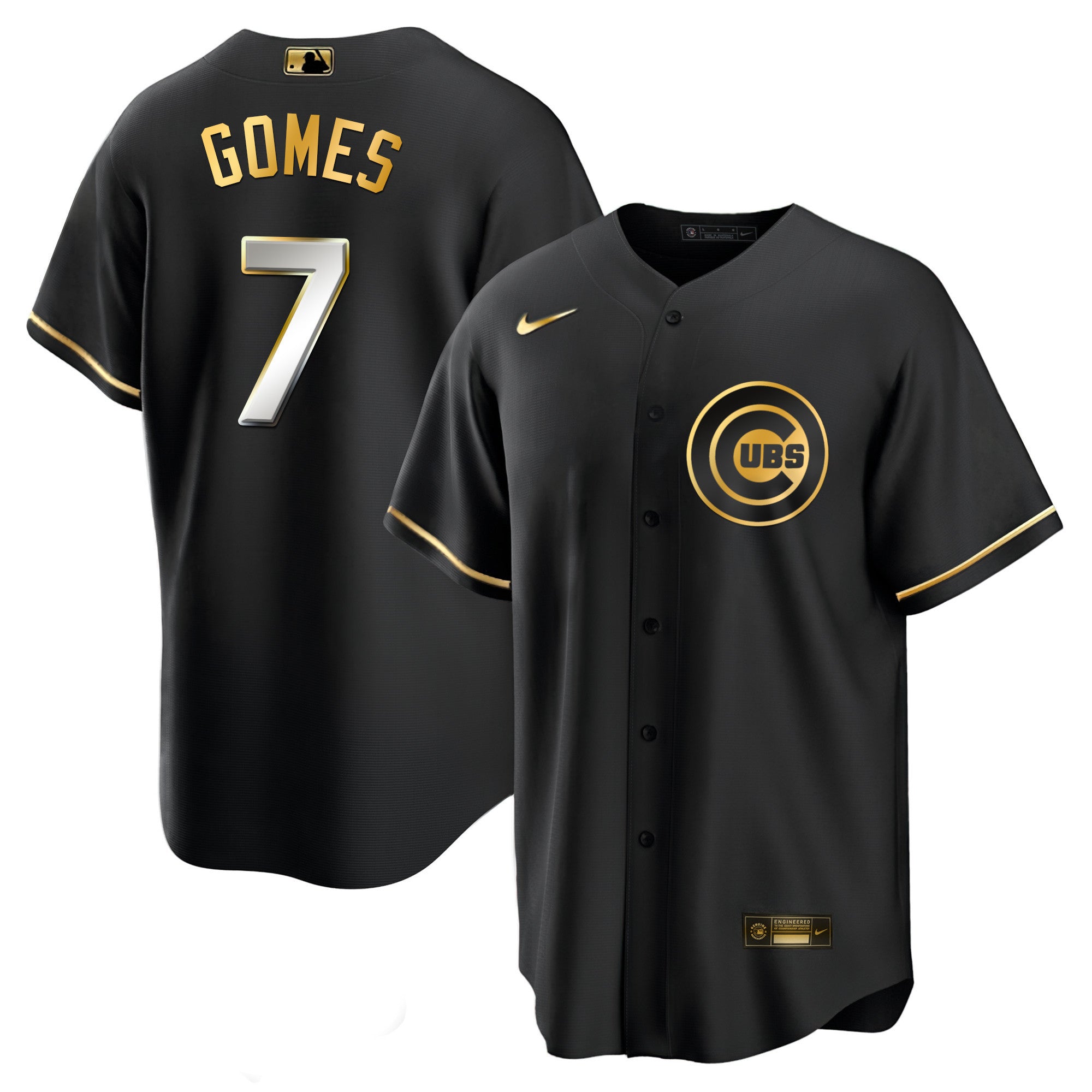 Men’s Chicago Black Limited & Gold Jersey