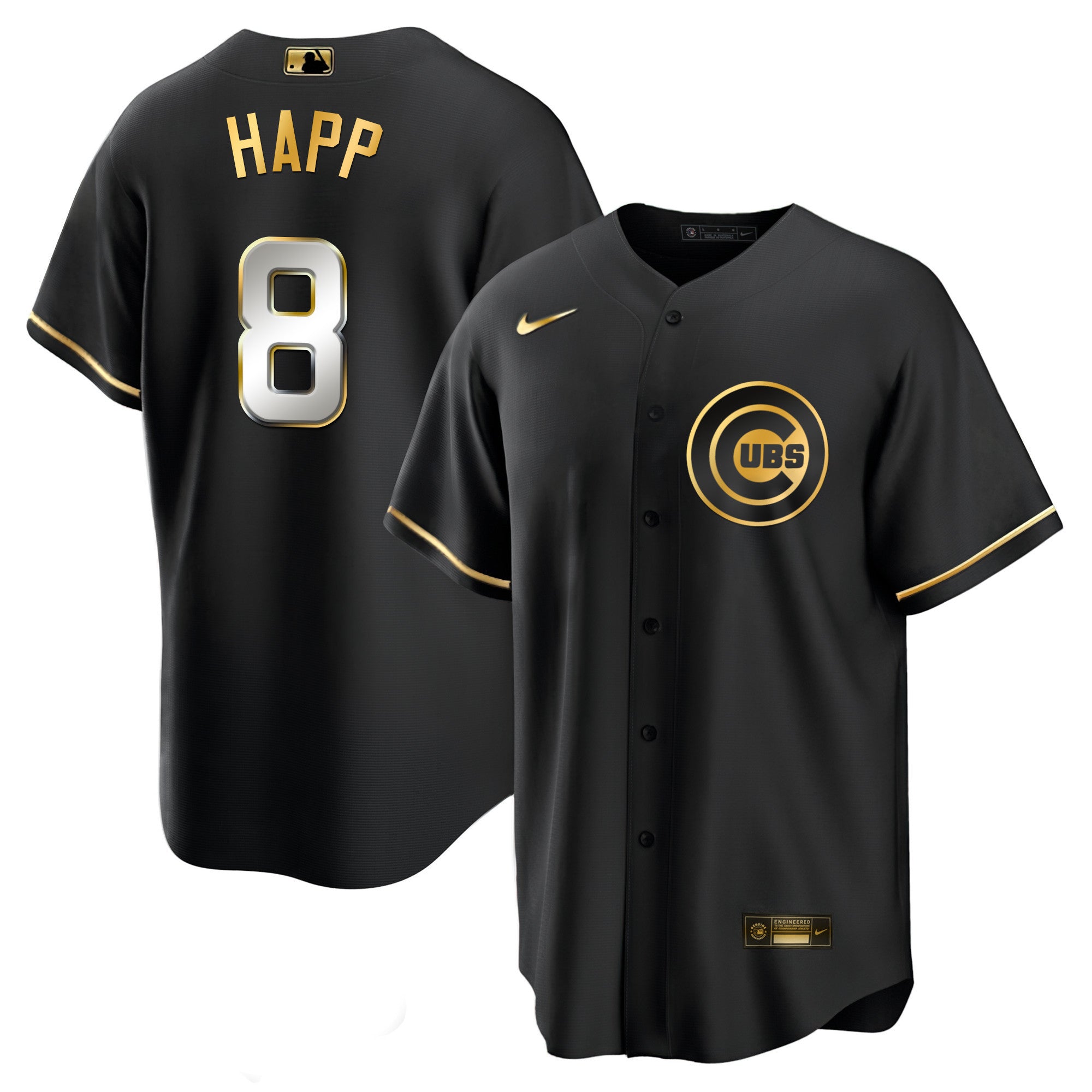 Men’s Chicago Black Limited & Gold Jersey