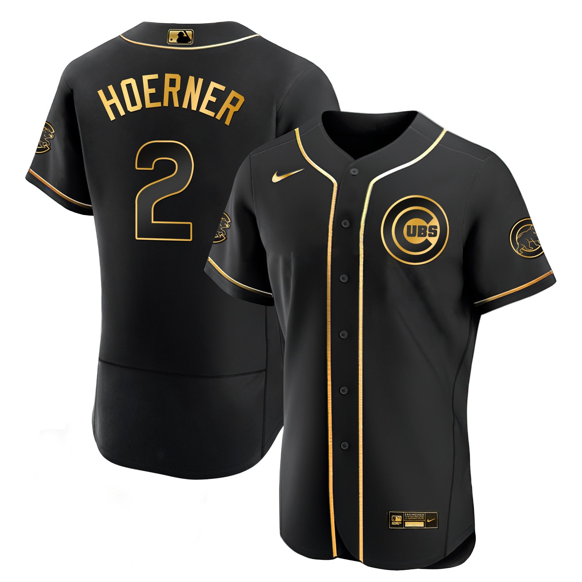 Men’s Chicago Black Limited & Gold Jersey