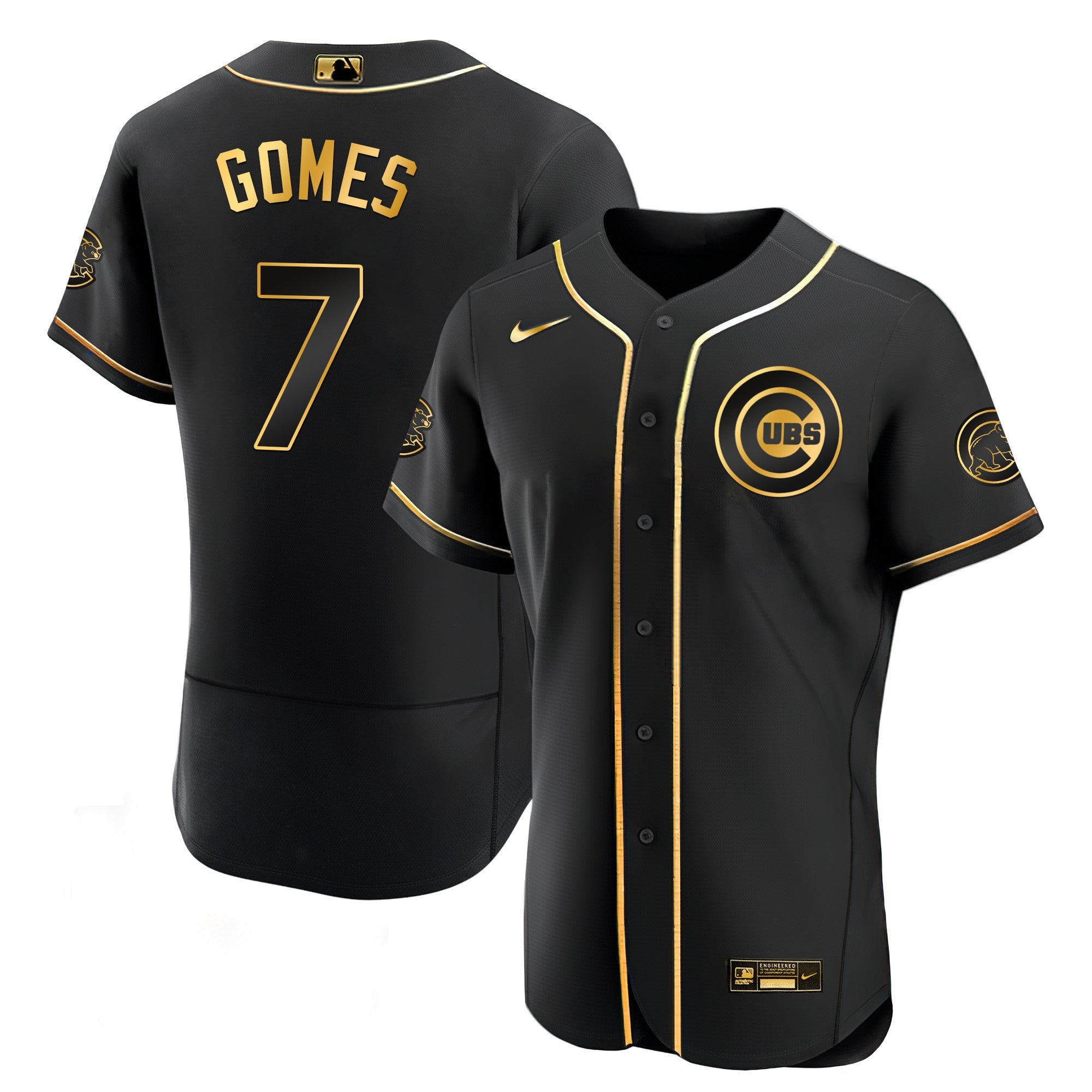 Men’s Chicago Black Limited & Gold Jersey