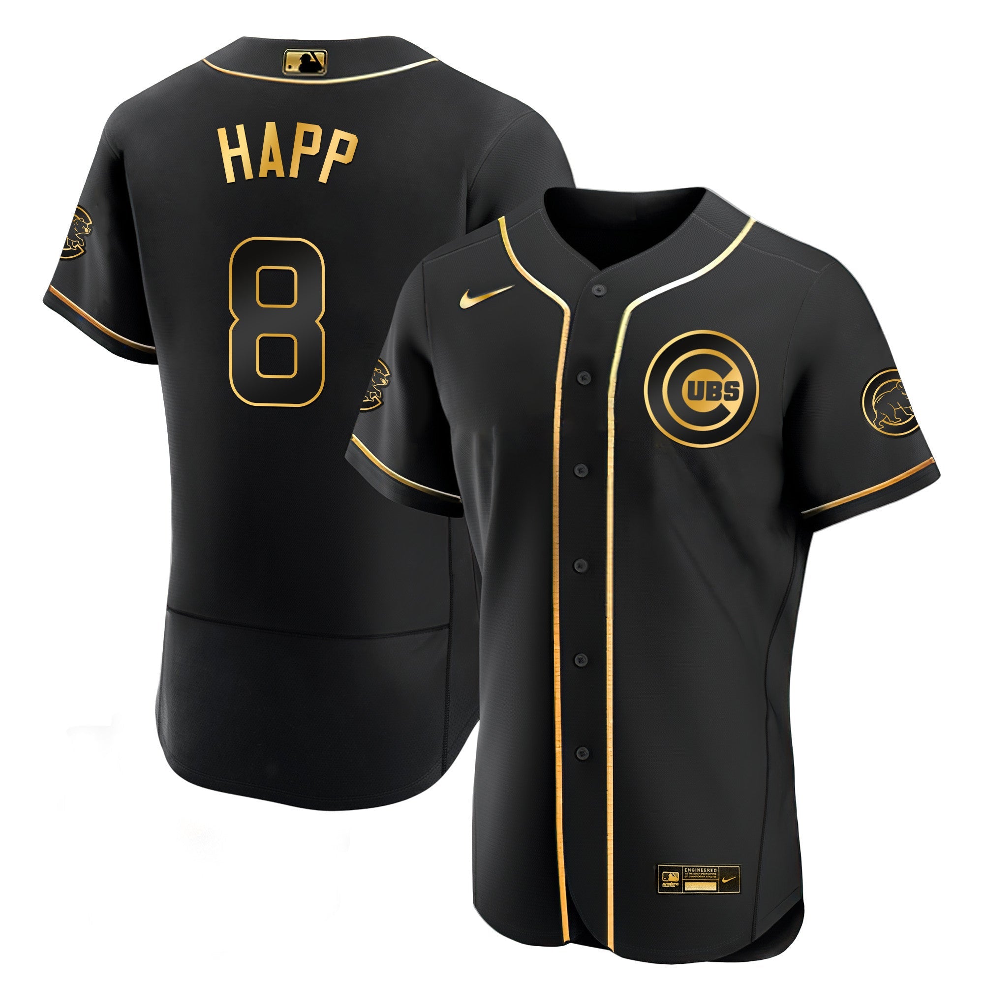 Men’s Chicago Black Limited & Gold Jersey