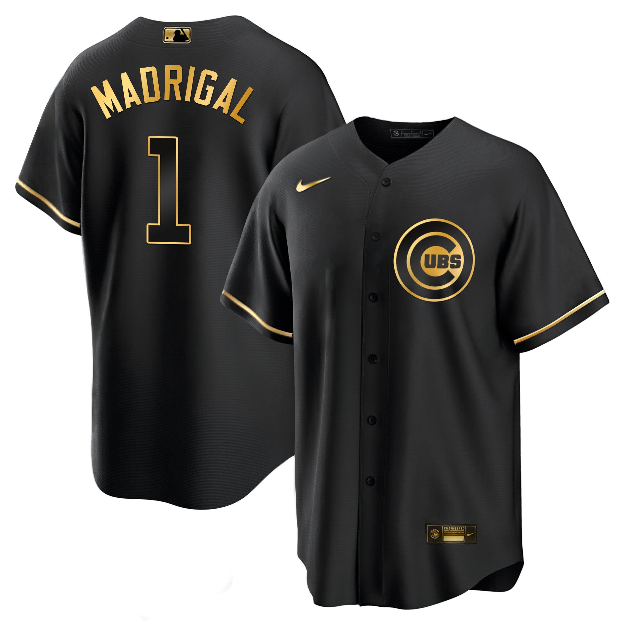Men’s Chicago Black Limited & Gold Jersey