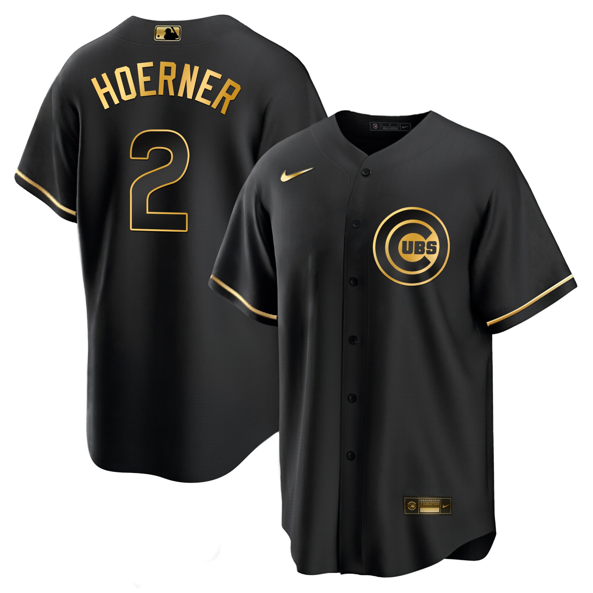 Men’s Chicago Black Limited & Gold Jersey
