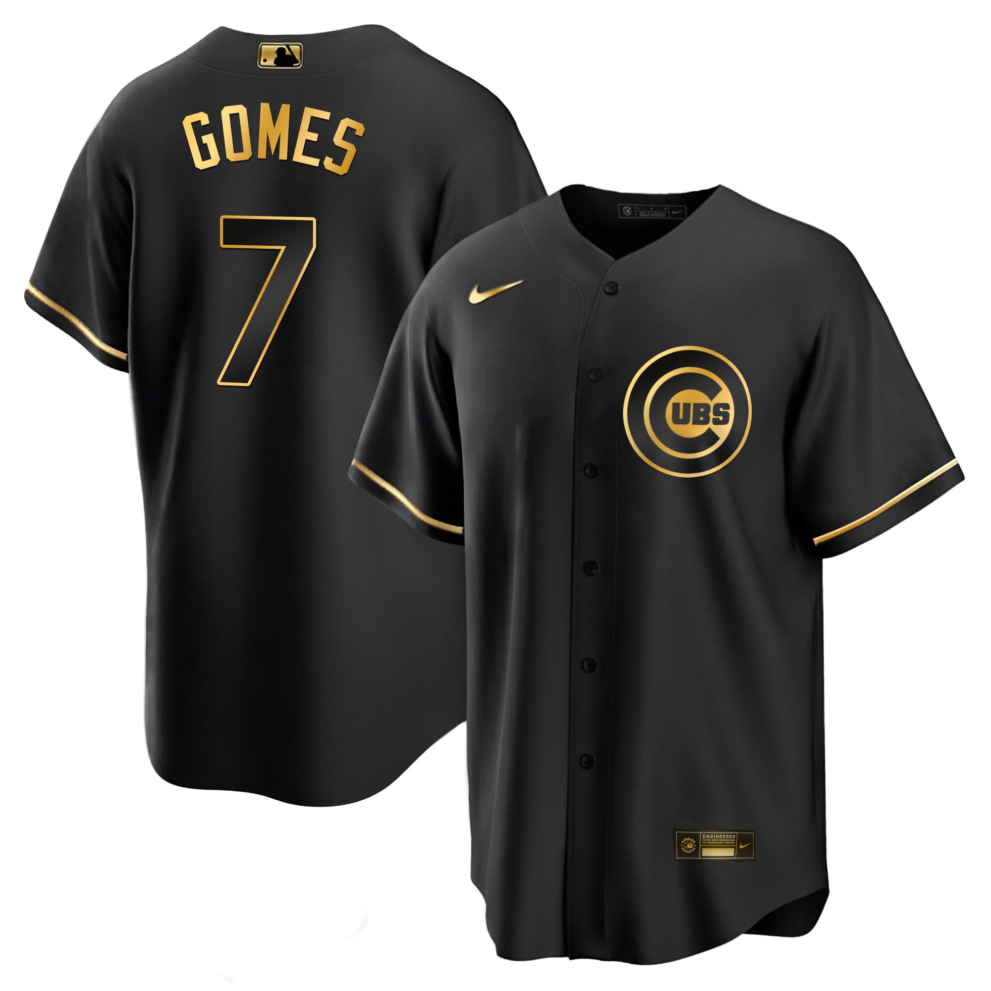 Men’s Chicago Black Limited & Gold Jersey