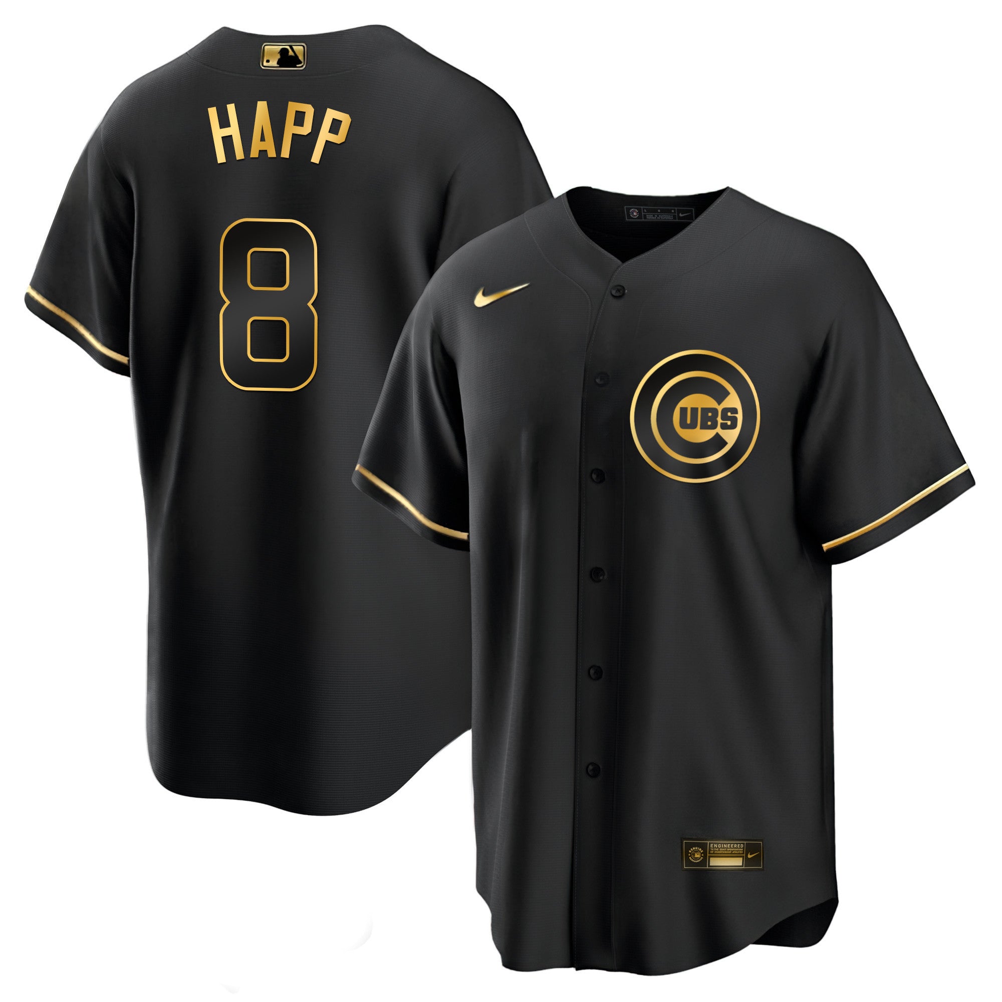 Men’s Chicago Black Limited & Gold Jersey