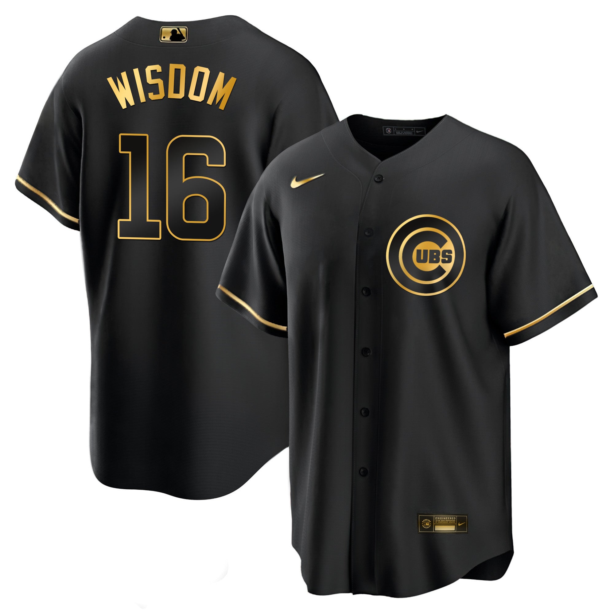 Men’s Chicago Black Limited & Gold Jersey
