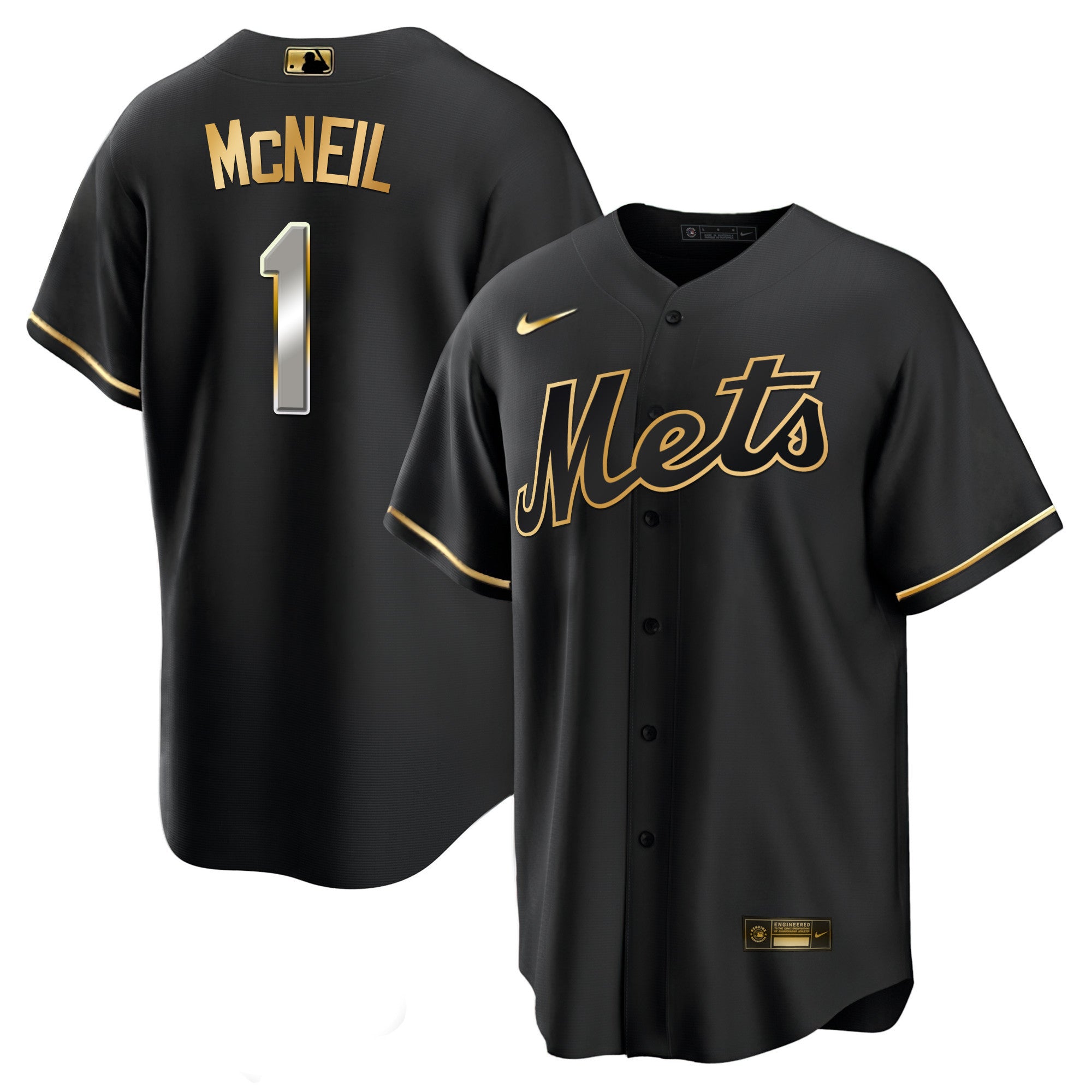 Men’s New York Black Limited & Gold Jersey