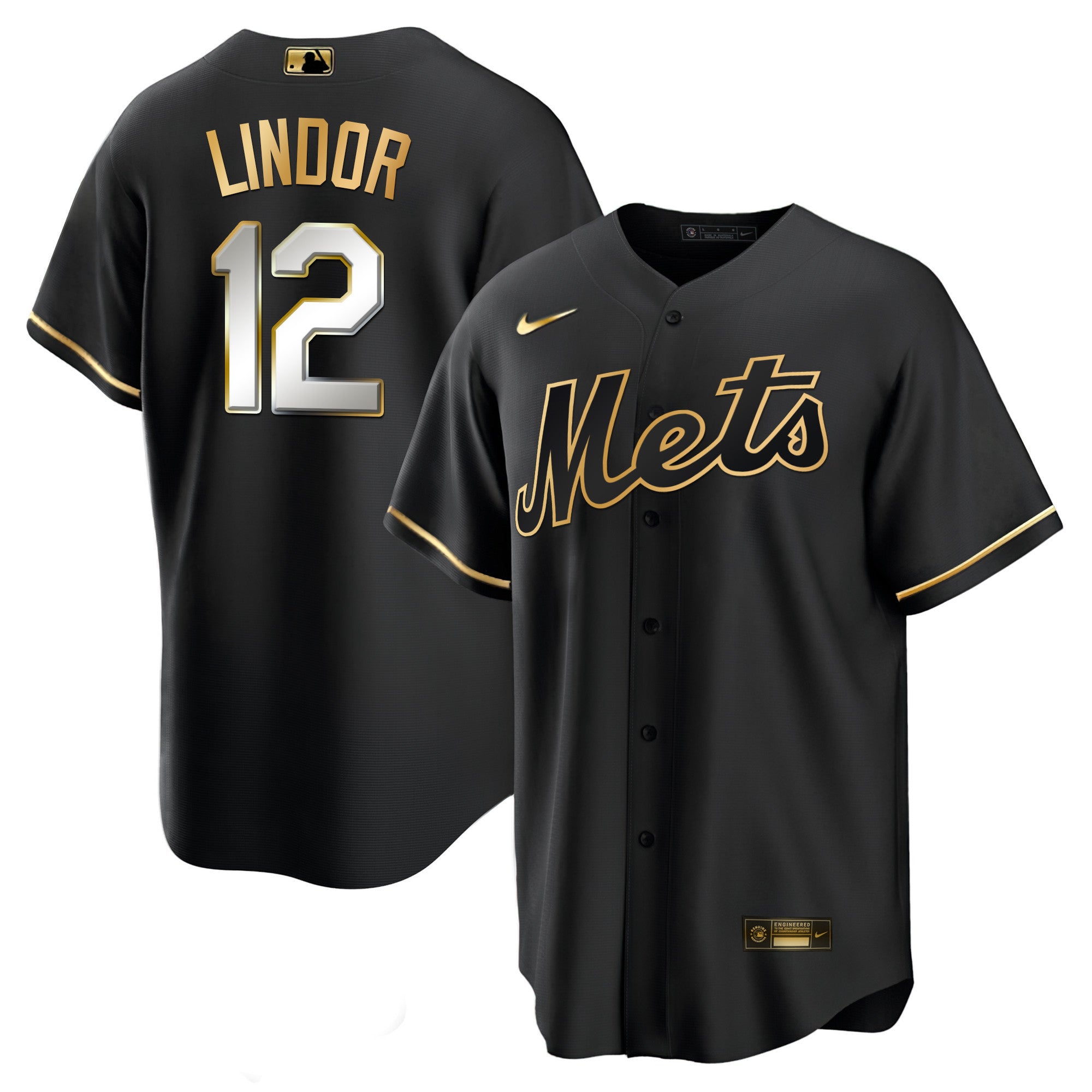 Men’s New York Black Limited & Gold Jersey