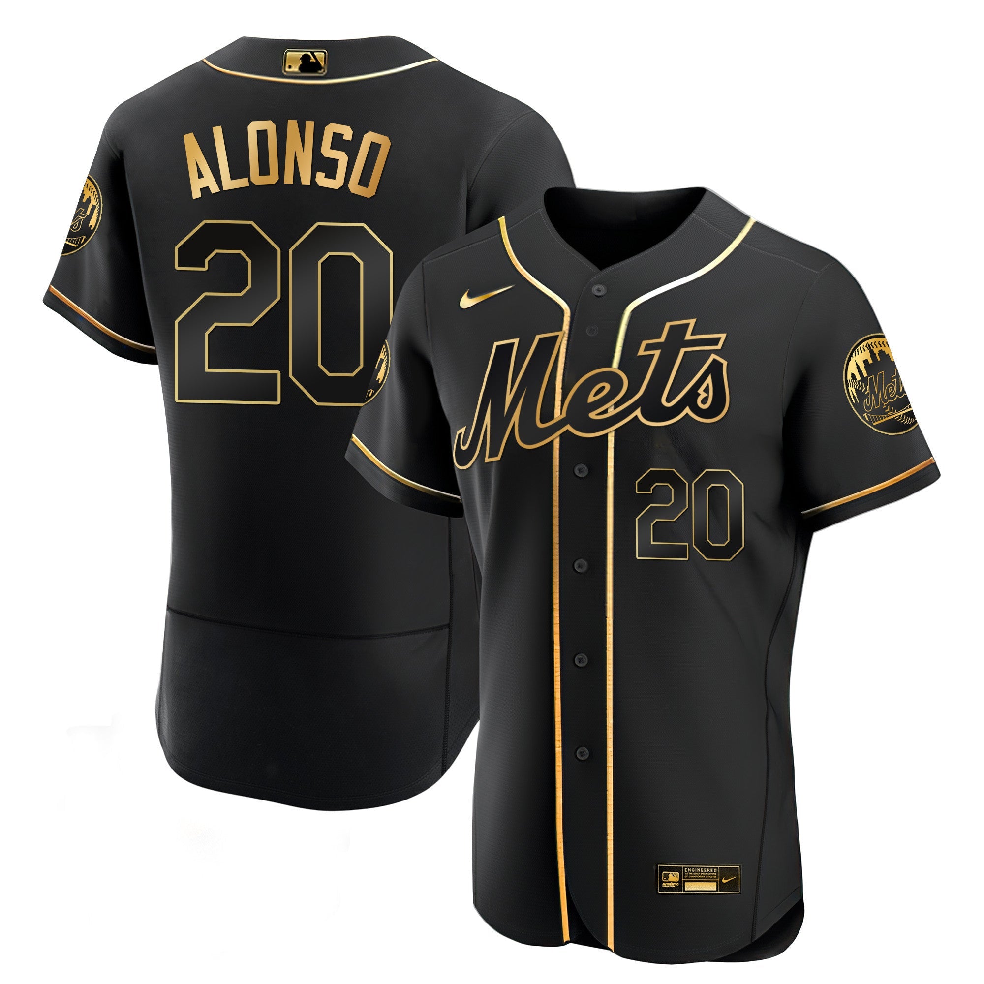 Men’s New York Black Limited & Gold Jersey