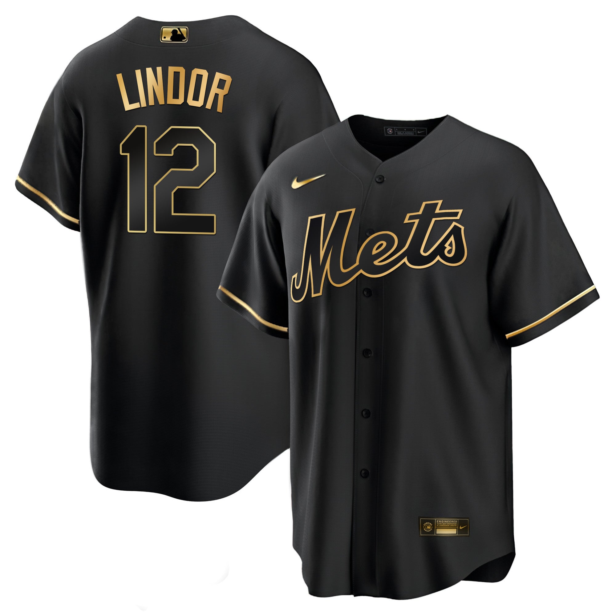 Men’s New York Black Limited & Gold Jersey