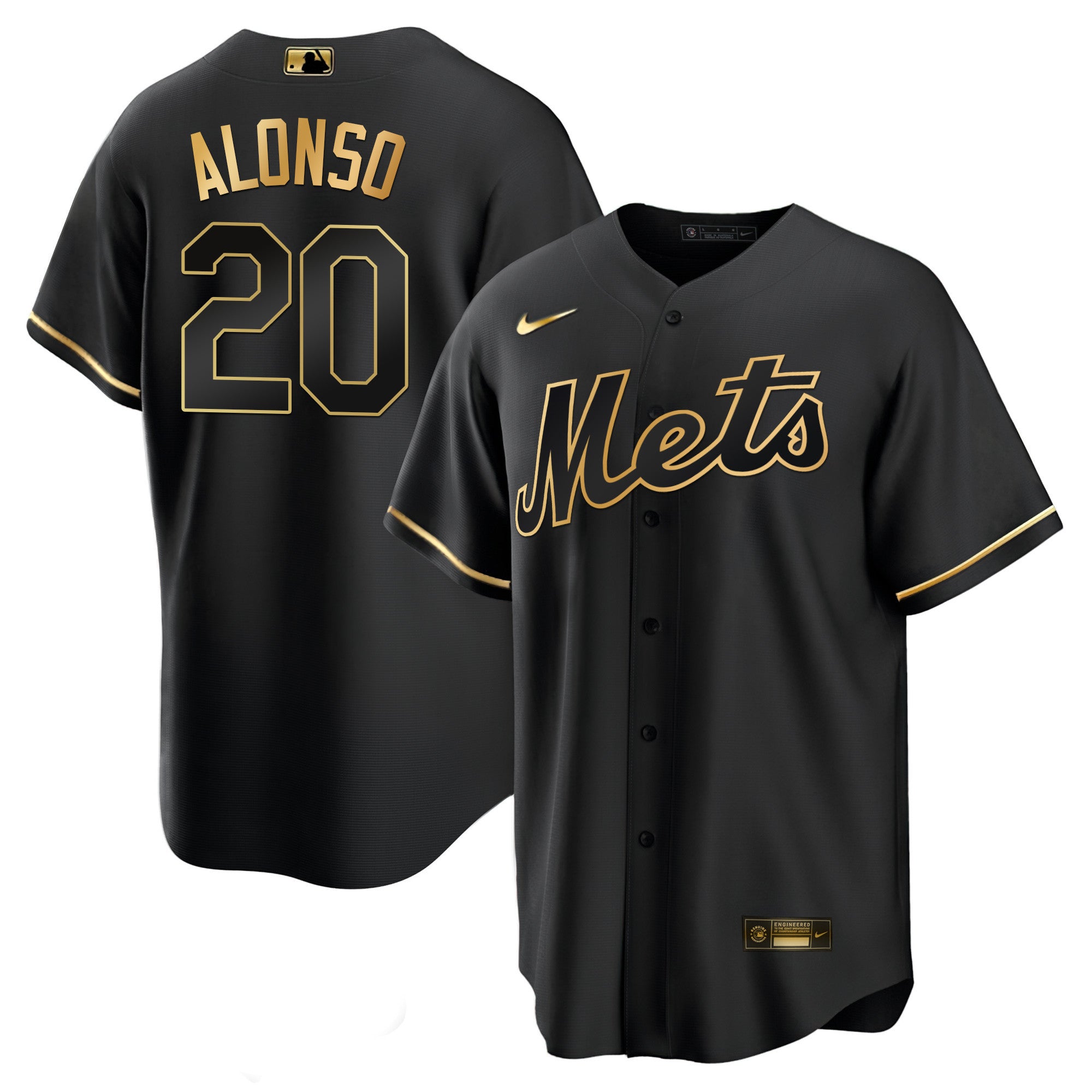 Men’s New York Black Limited & Gold Jersey