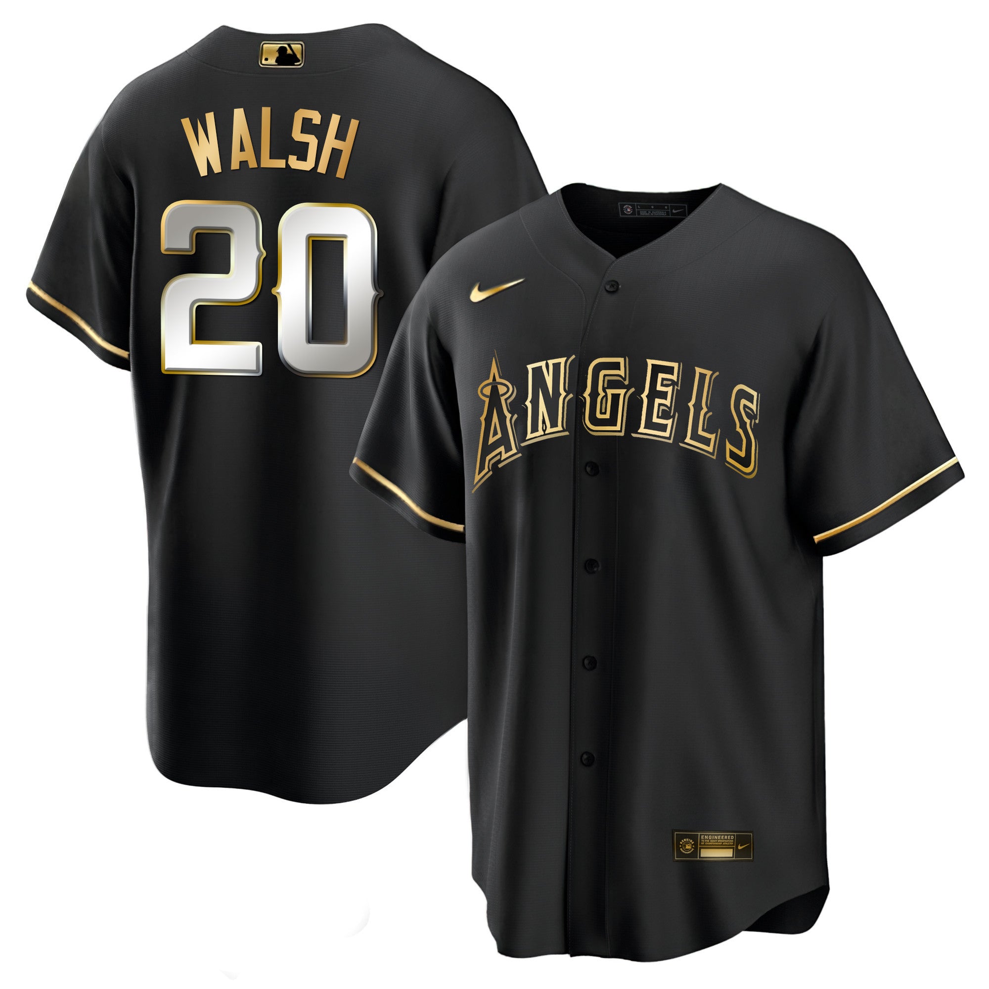 Men’s Los Angeles Black Limited & Gold Jersey