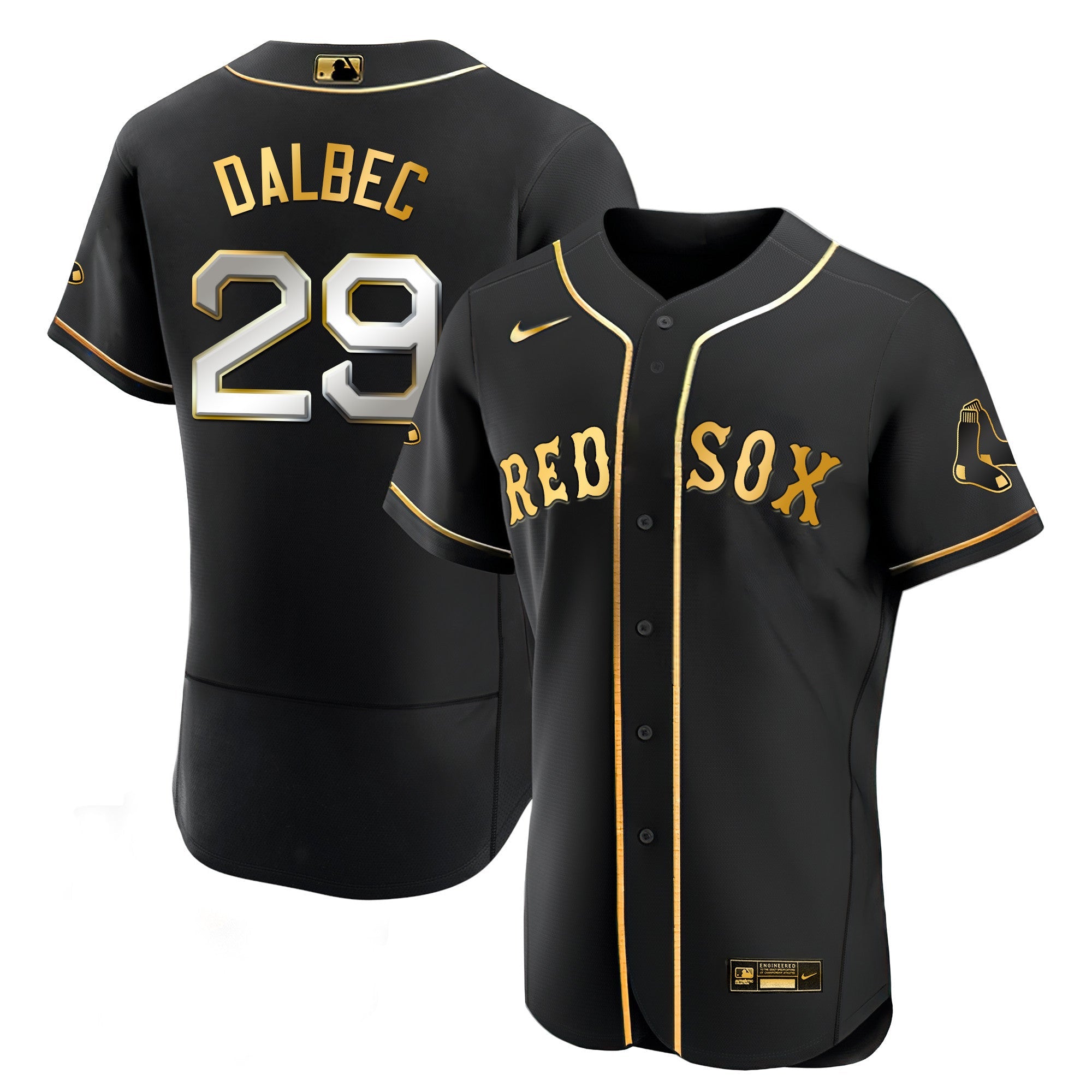 Men’s Boston Black Limited & Gold Jersey