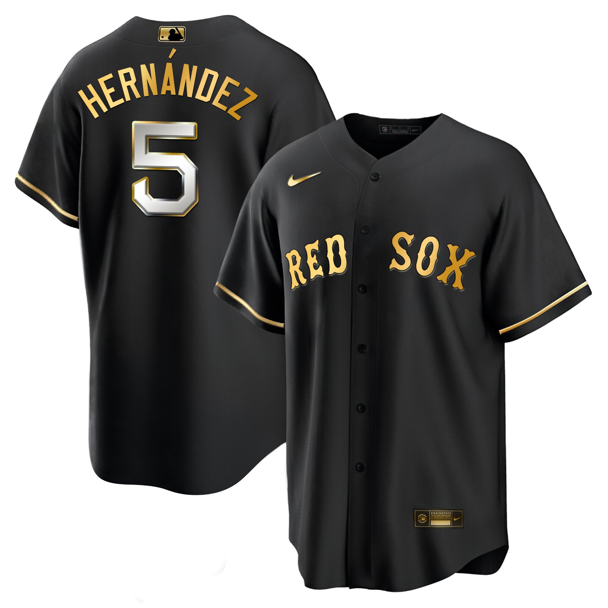 Men’s Boston Black Limited & Gold Jersey