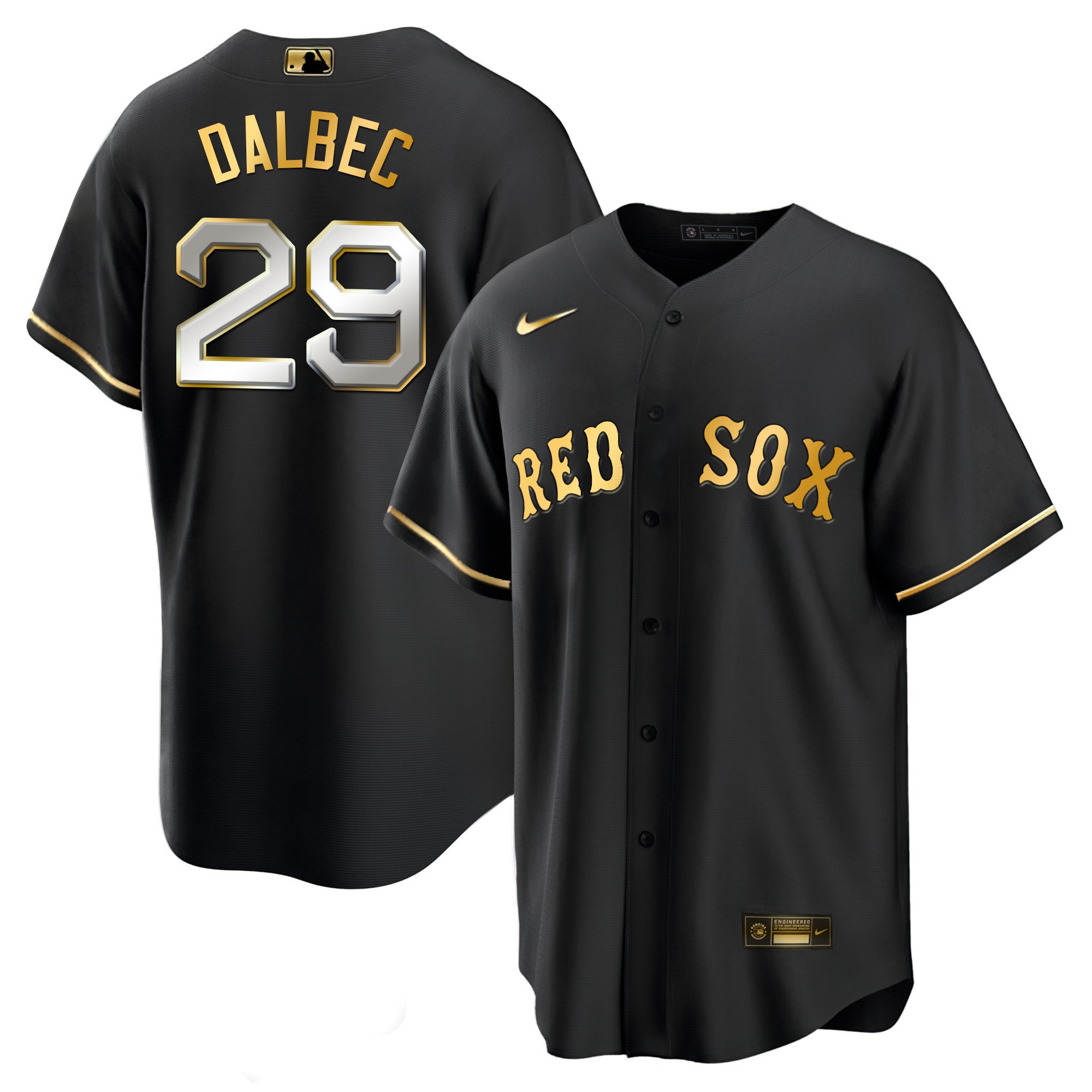 Men’s Boston Black Limited & Gold Jersey