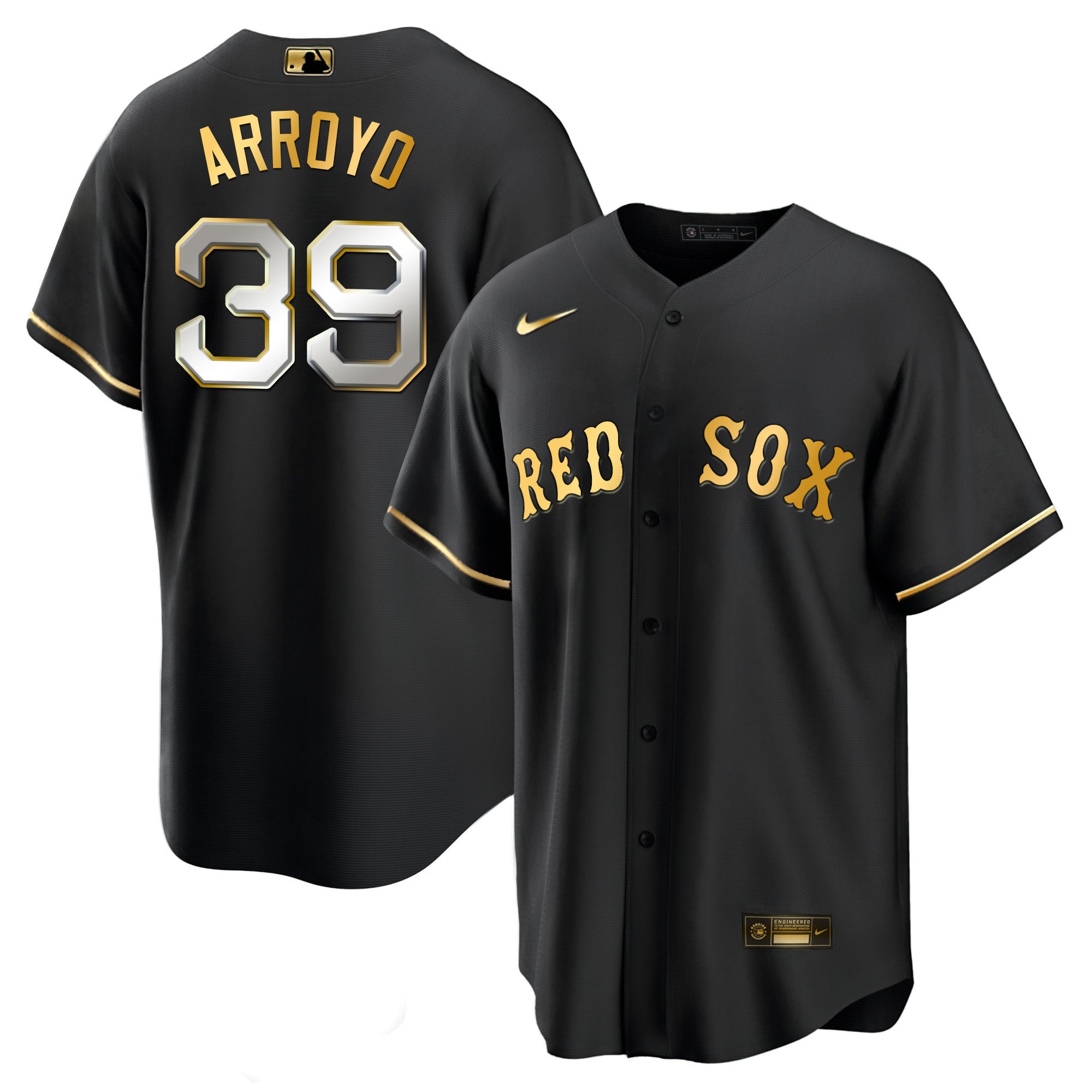 Men’s Boston Black Limited & Gold Jersey