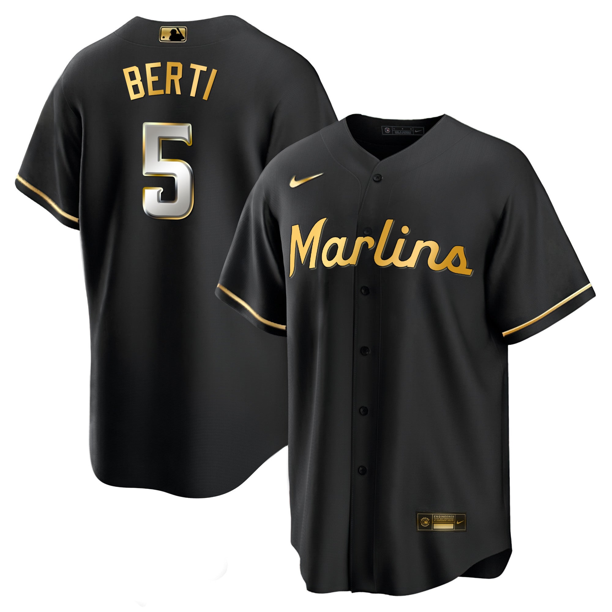 Men’s Miami Black Limited & Gold Jersey