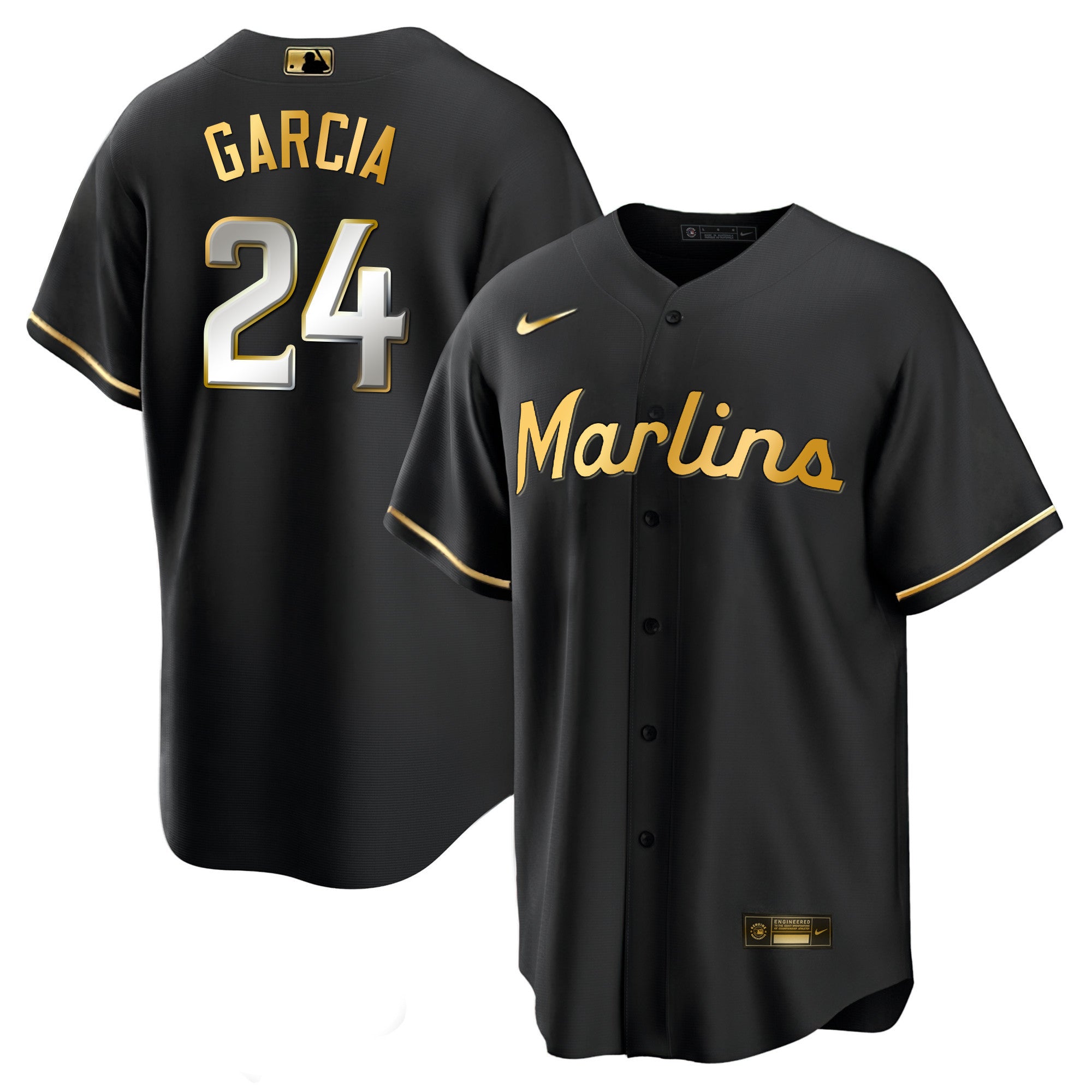 Men’s Miami Black Limited & Gold Jersey