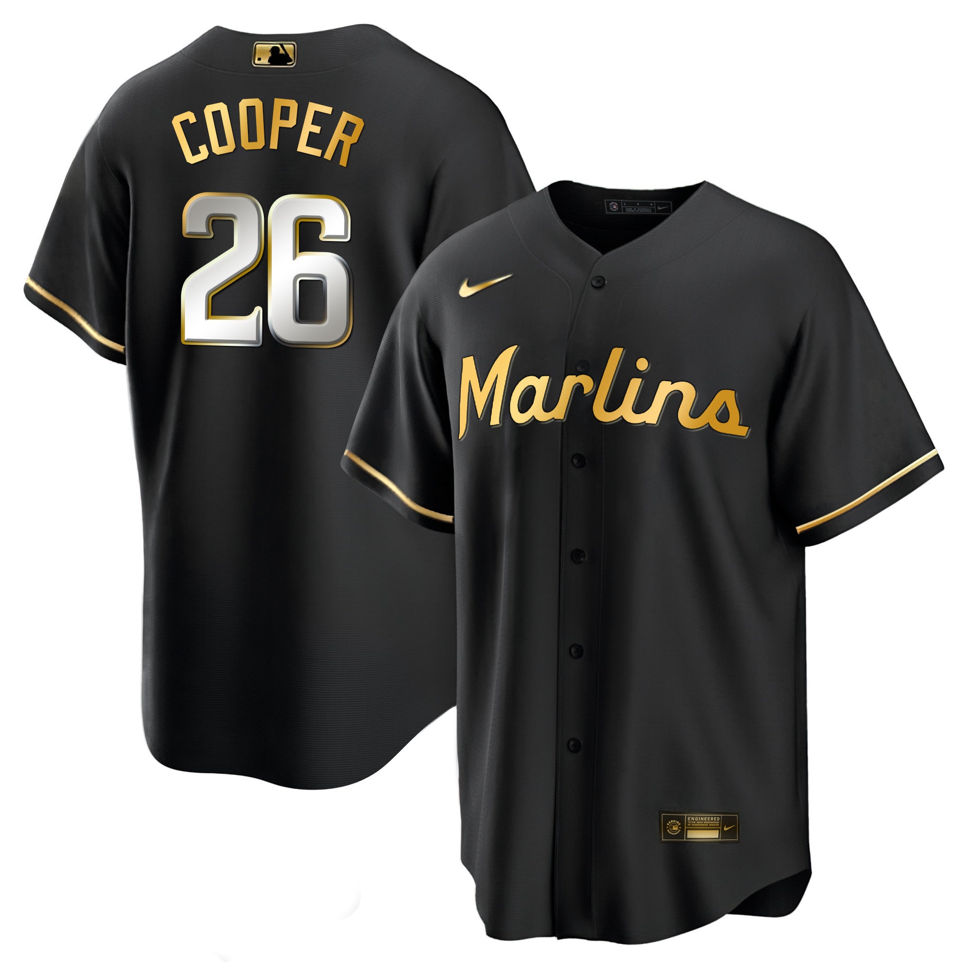Men’s Miami Black Limited & Gold Jersey