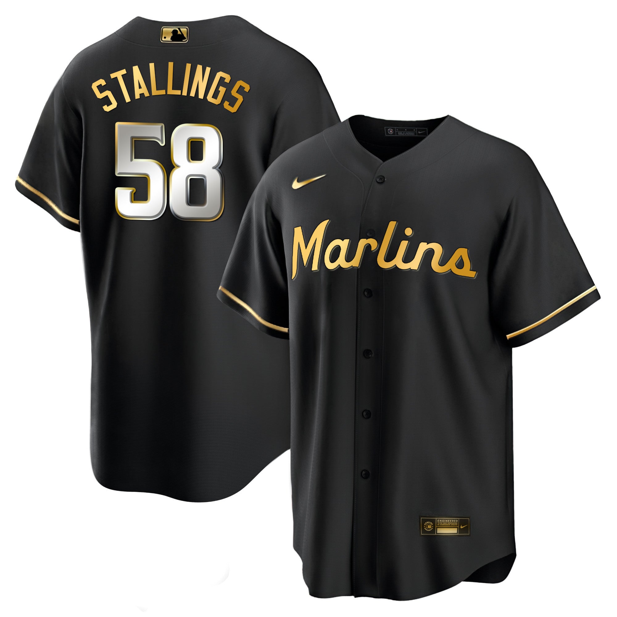 Men’s Miami Black Limited & Gold Jersey