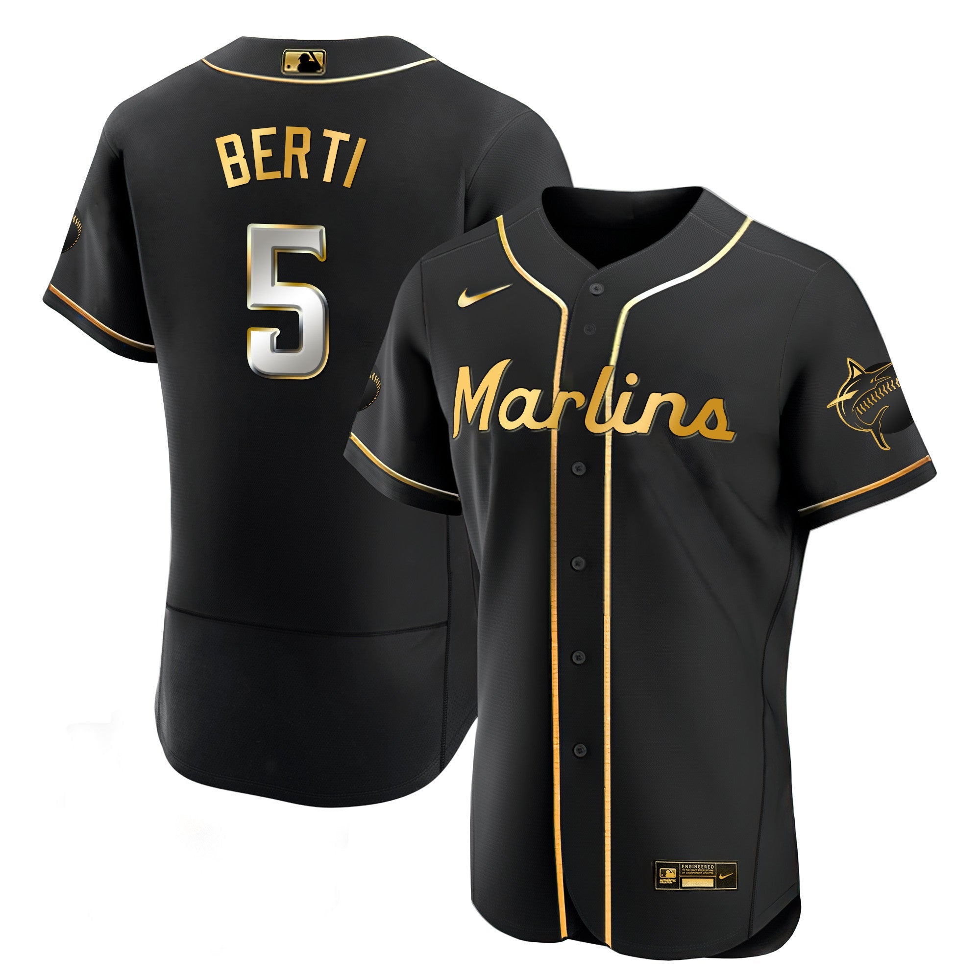 Men’s Miami Black Limited & Gold Jersey